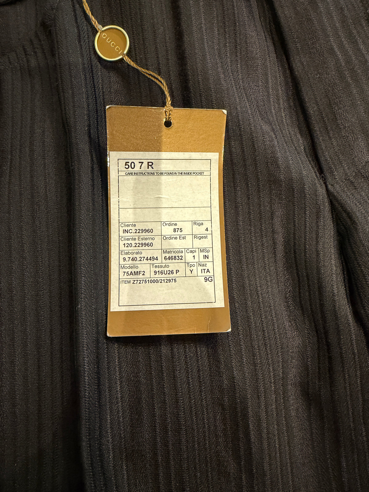 NWT Archival 2008 Gucci Cotton-Silk Tuxedo Trousers - Size IT 50