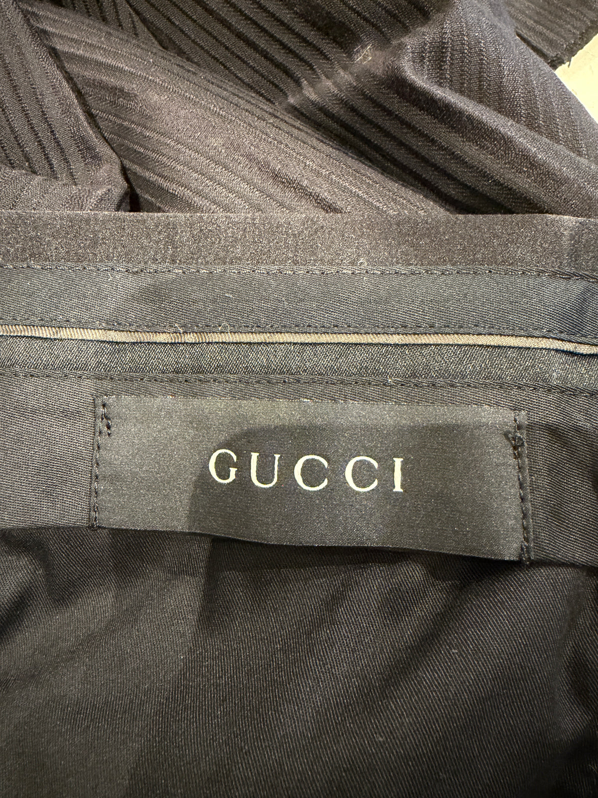 NWT Archival 2008 Gucci Cotton-Silk Tuxedo Trousers - Size IT 50