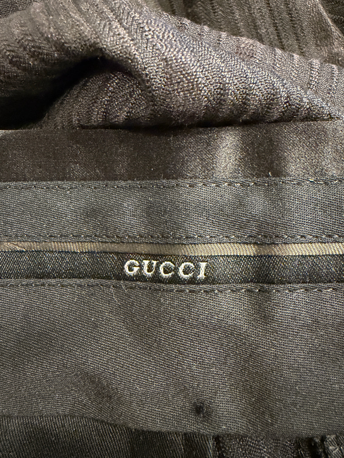 NWT Archival 2008 Gucci Cotton-Silk Tuxedo Trousers - Size IT 50
