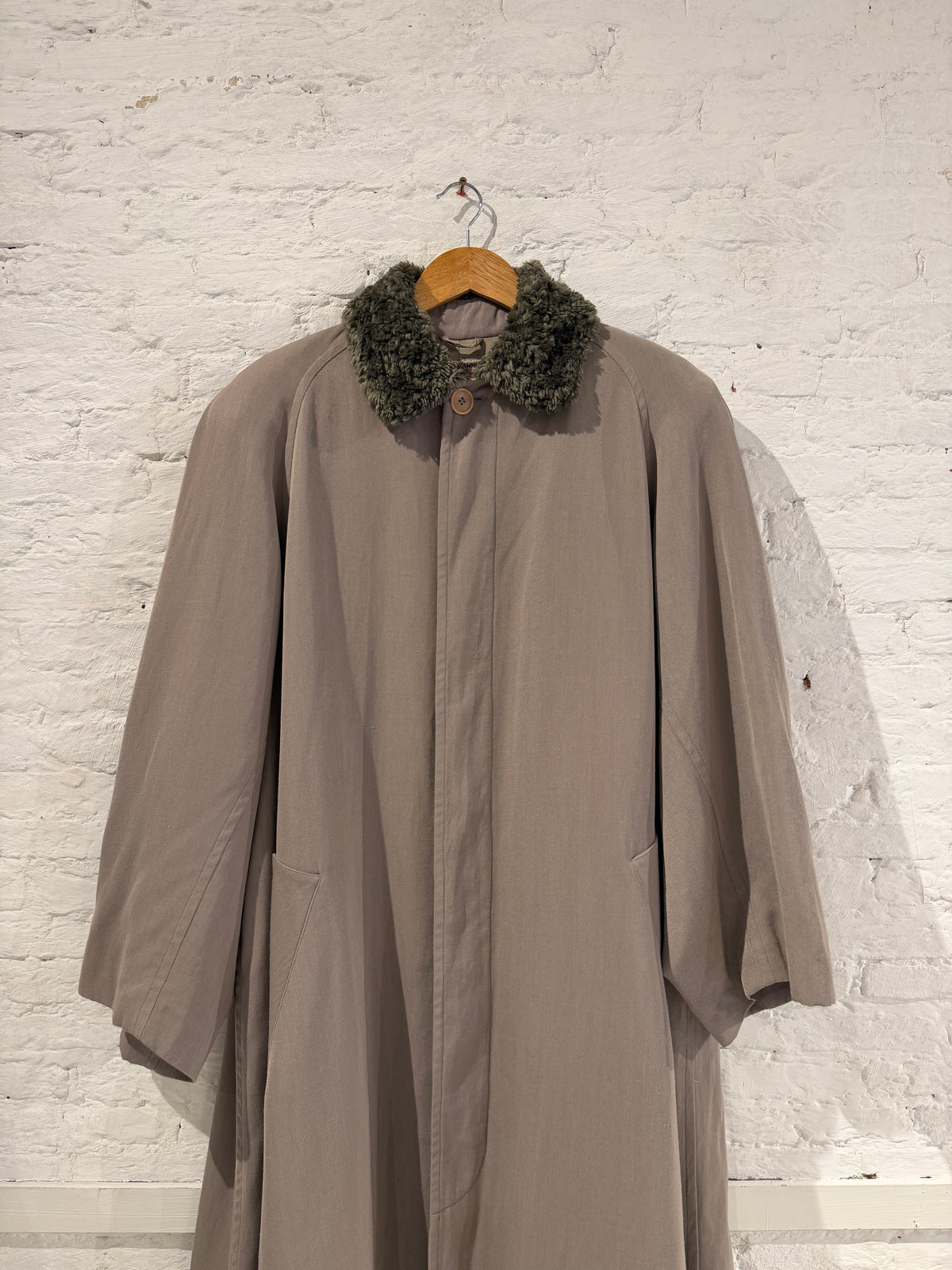 Vintage 80s Katharine Hamnett Voluminous Tailored Coat – Taupe