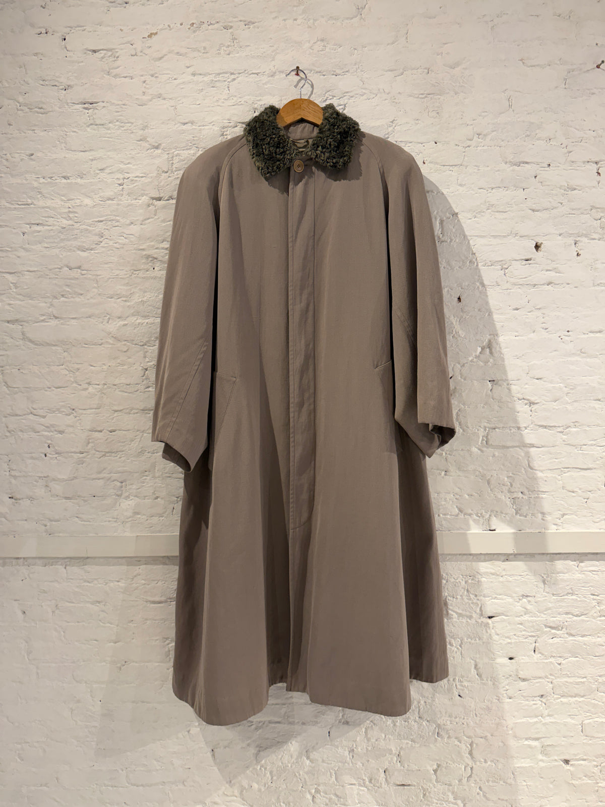 Vintage 80s Katharine Hamnett Voluminous Tailored Coat – Taupe