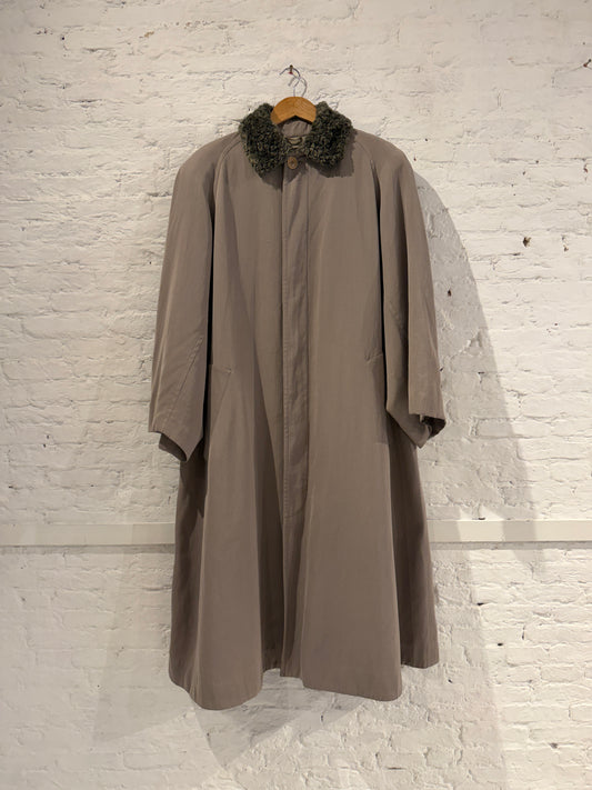 Vintage 80s Katharine Hamnett Voluminous Tailored Coat – Taupe