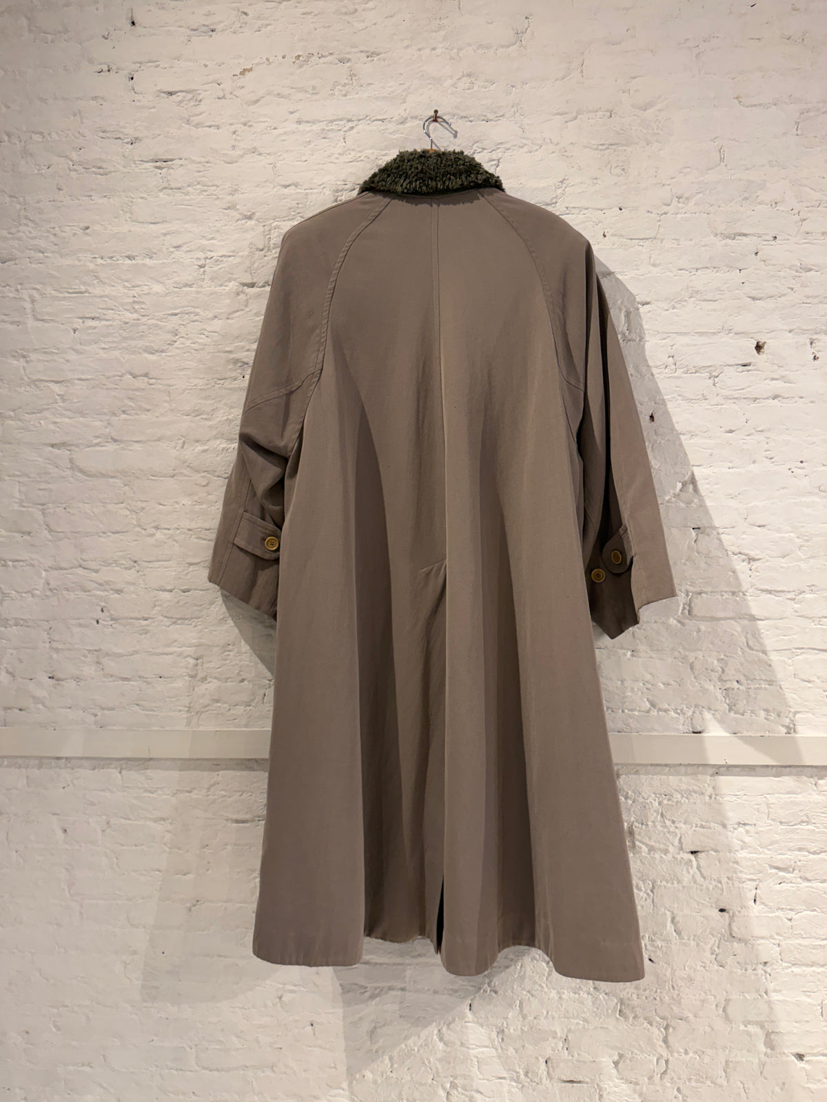 Vintage 80s Katharine Hamnett Voluminous Tailored Coat – Taupe