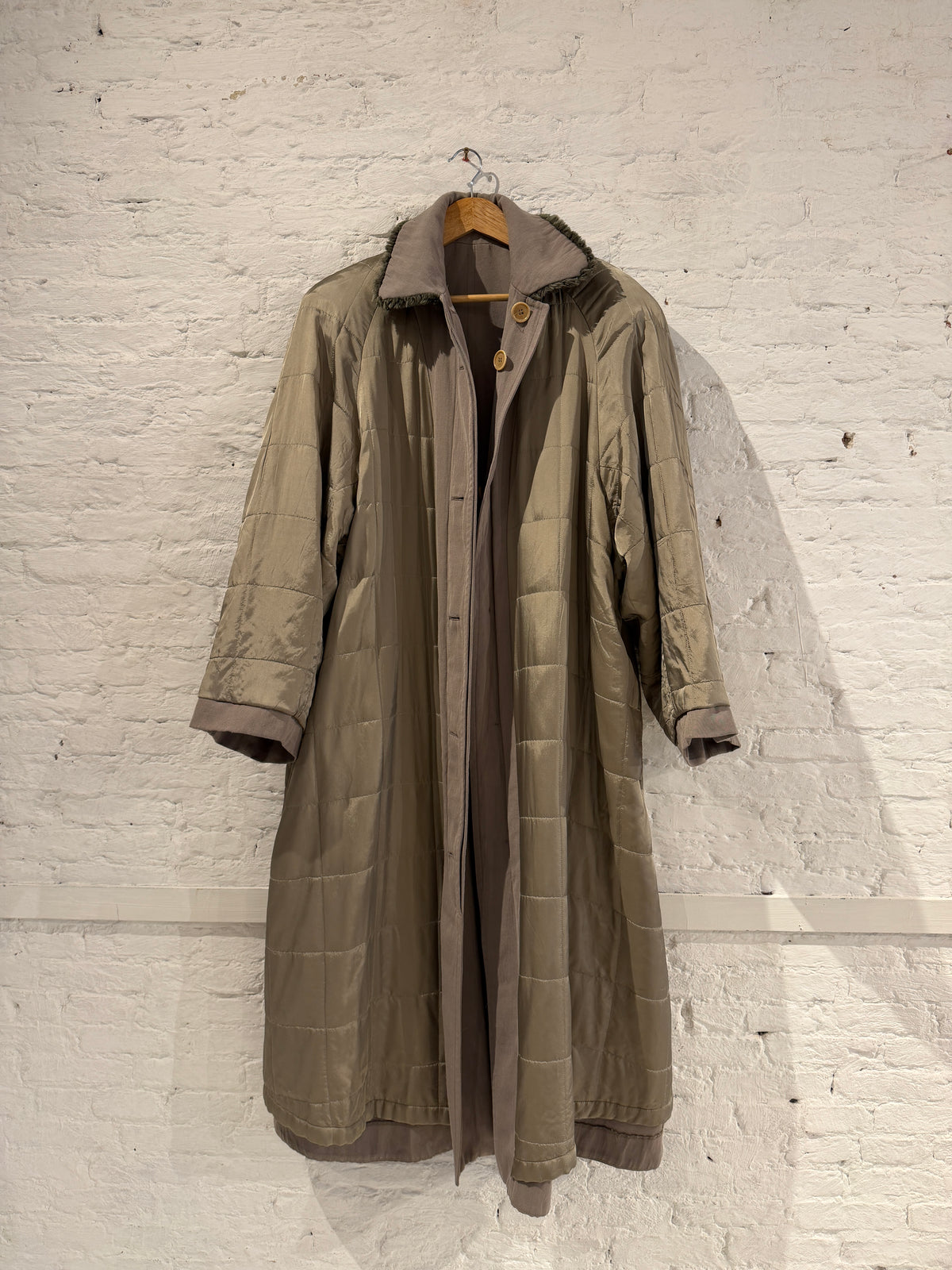 Vintage 80s Katharine Hamnett Voluminous Tailored Coat – Taupe