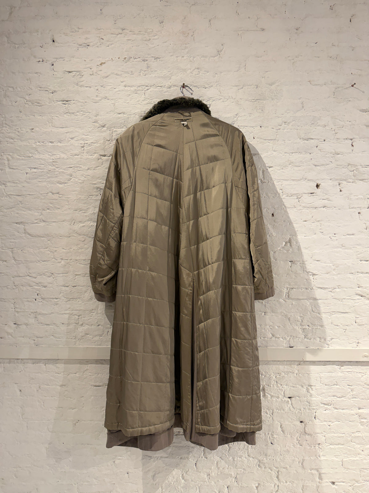 Vintage 80s Katharine Hamnett Voluminous Tailored Coat – Taupe