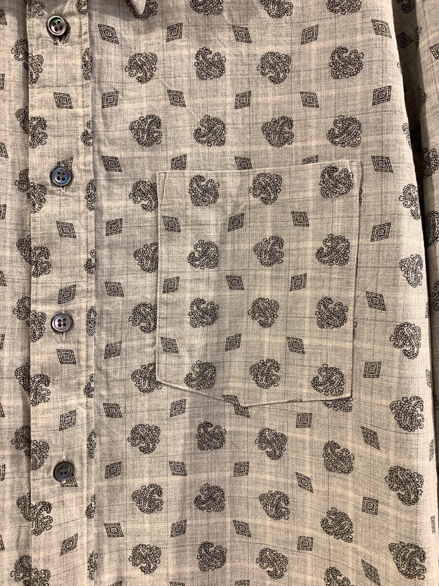 Raf Simons A/W 2004/05 Waves collection oversized cotton paisley print shirt