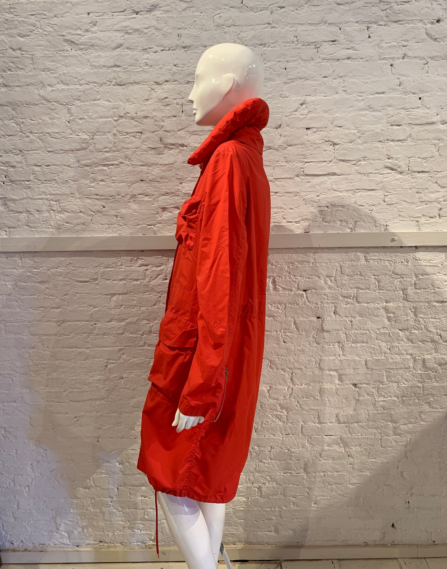 Vintage  Helmut Lang S/S 2000 Pillow Neck Hooded  3D Pocket Bondage Hooded Parka Coat
