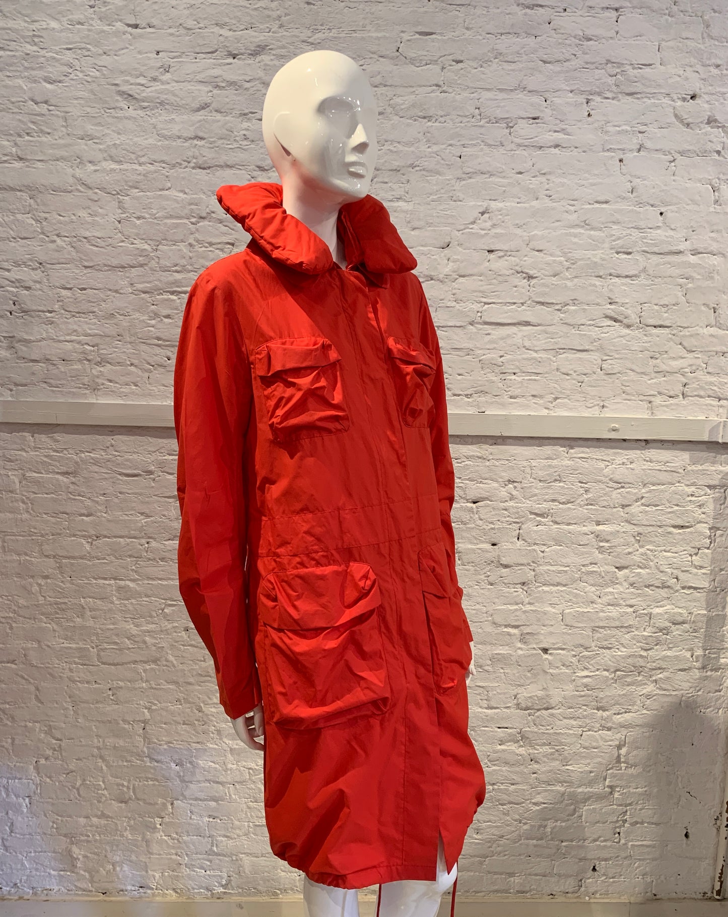 Vintage  Helmut Lang S/S 2000 Pillow Neck Hooded  3D Pocket Bondage Hooded Parka Coat