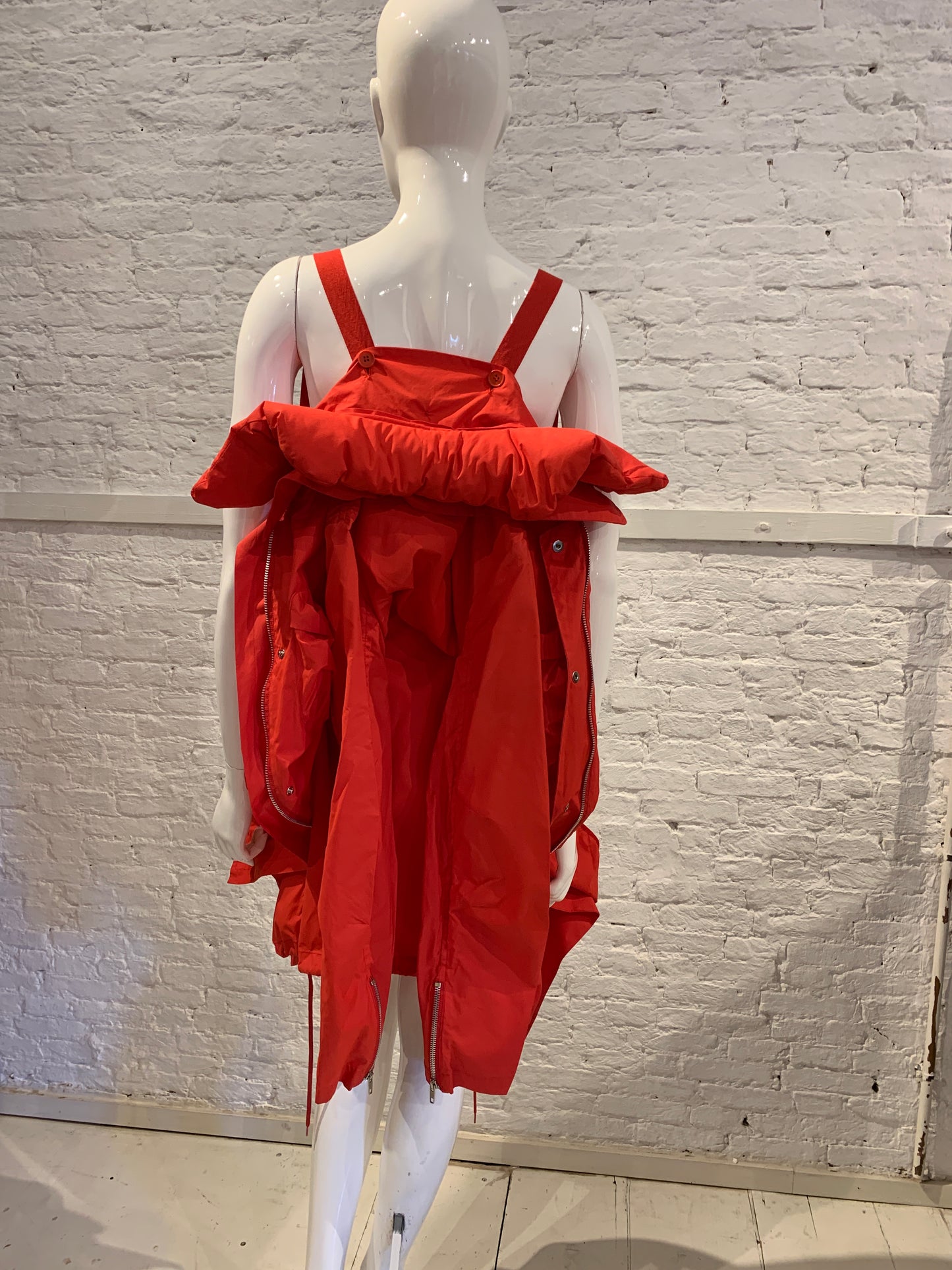 Vintage  Helmut Lang S/S 2000 Pillow Neck Hooded  3D Pocket Bondage Hooded Parka Coat