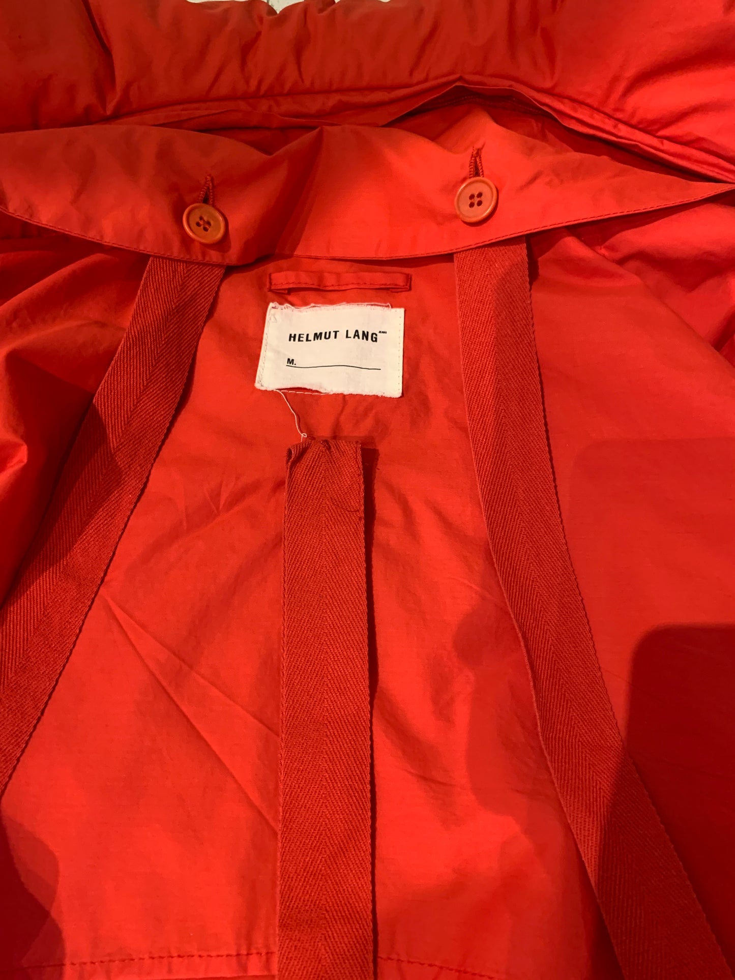 Vintage  Helmut Lang S/S 2000 Pillow Neck Hooded  3D Pocket Bondage Hooded Parka Coat