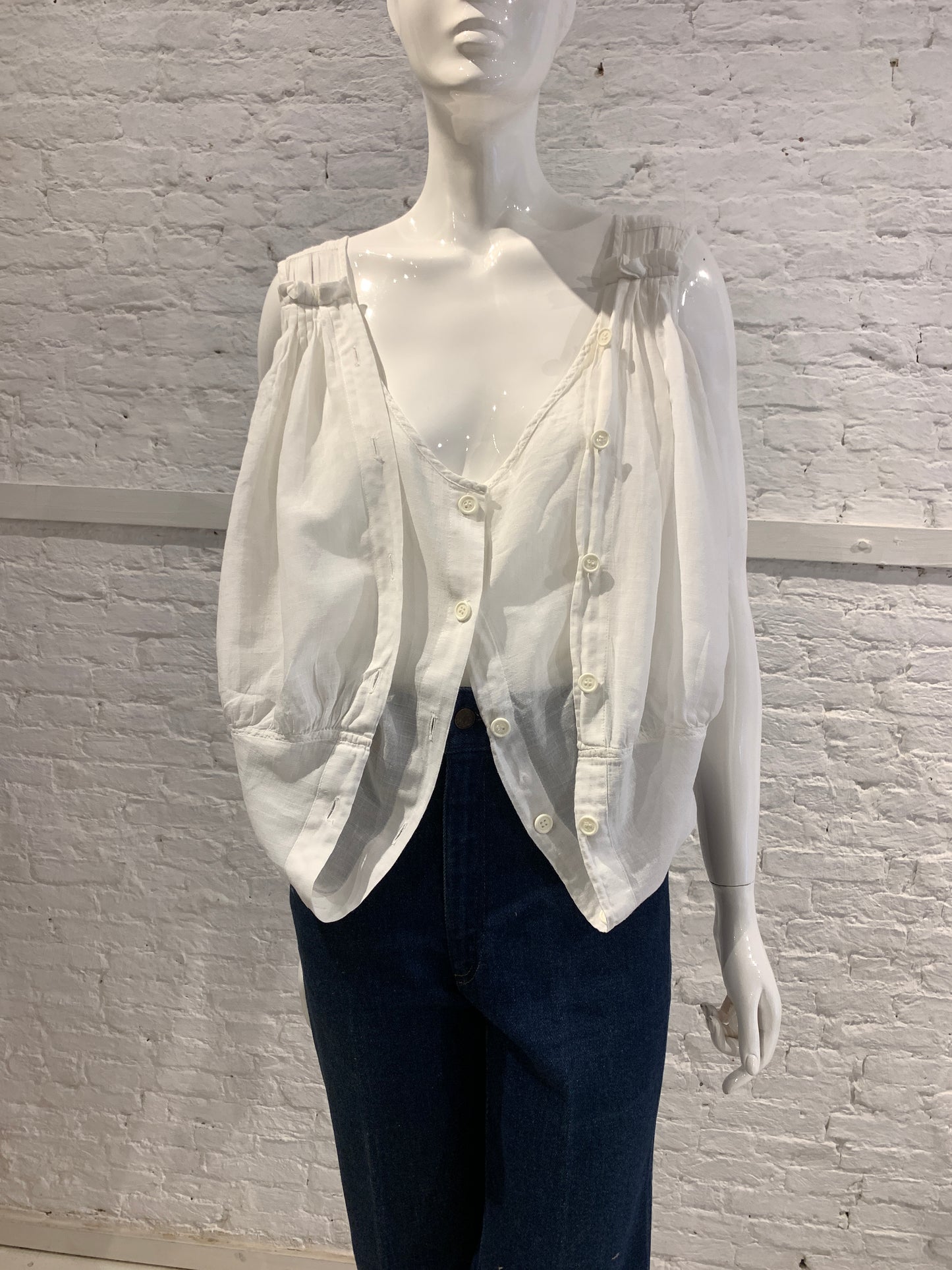 Hussein Chalayan Archival Transformative Multi-Way Blouse - White Cotton