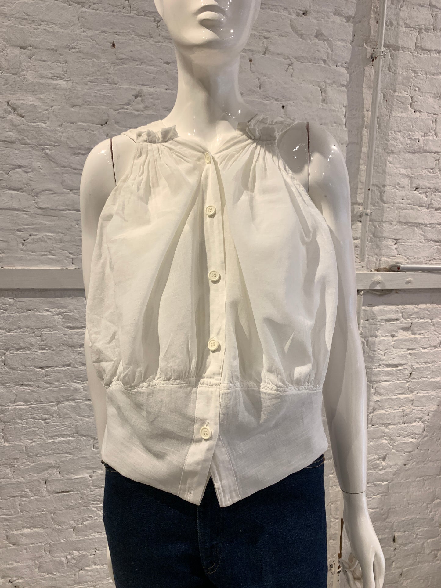 Hussein Chalayan Archival Transformative Multi-Way Blouse - White Cotton