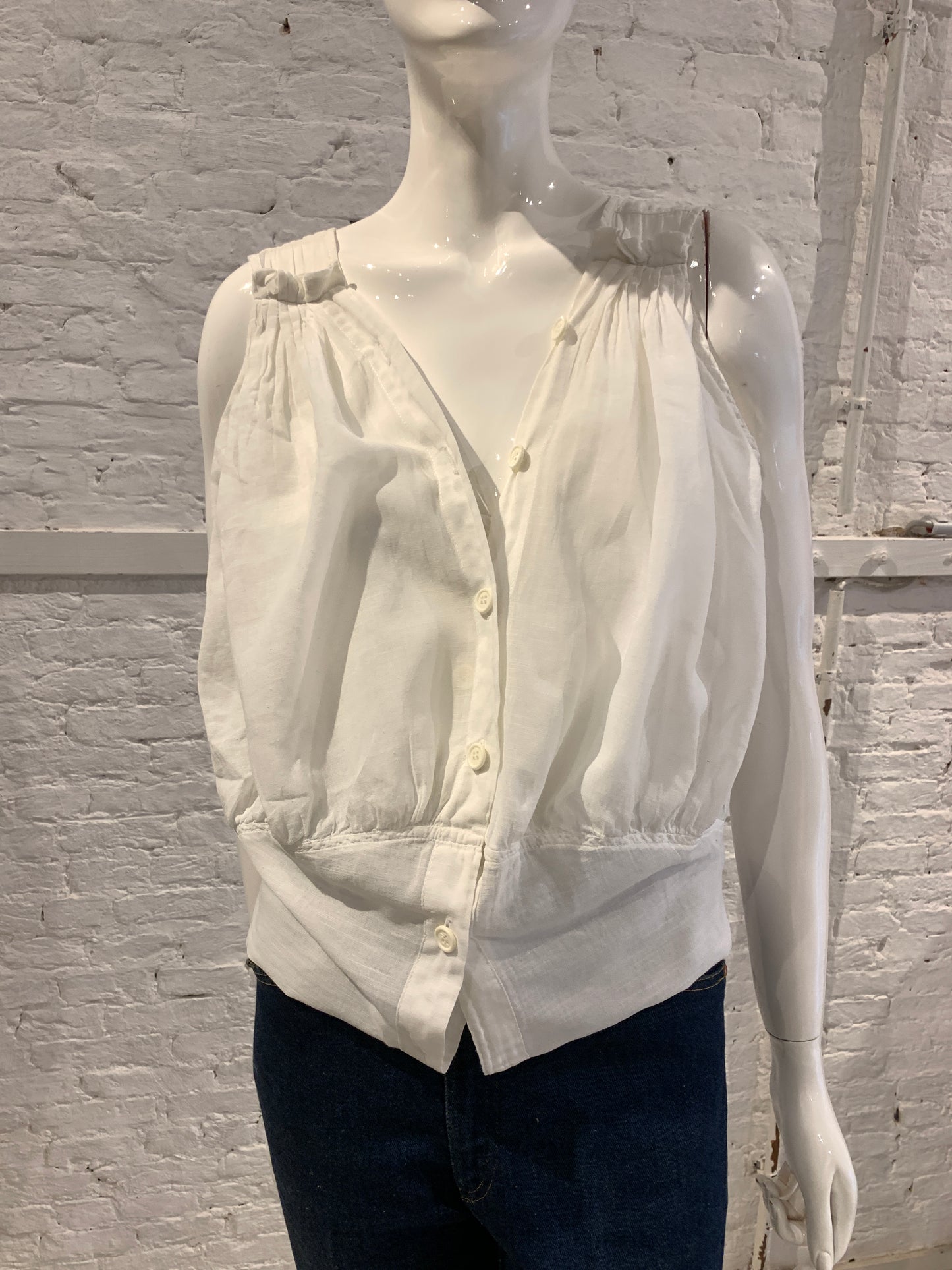 Hussein Chalayan Archival Transformative Multi-Way Blouse - White Cotton