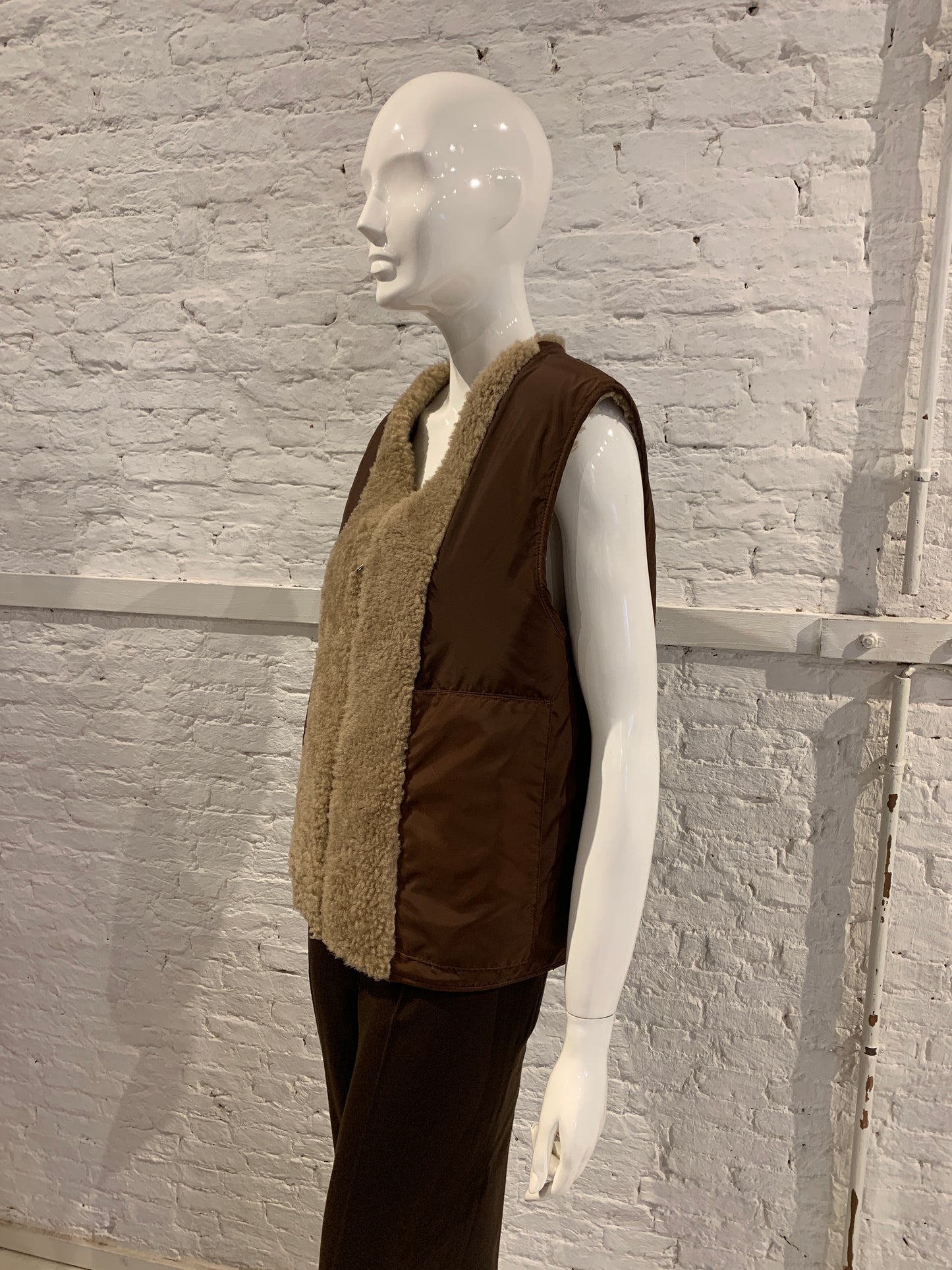Maison Martin Margiela A/W 2011 men's reversible sheepskin gilet  showpiece