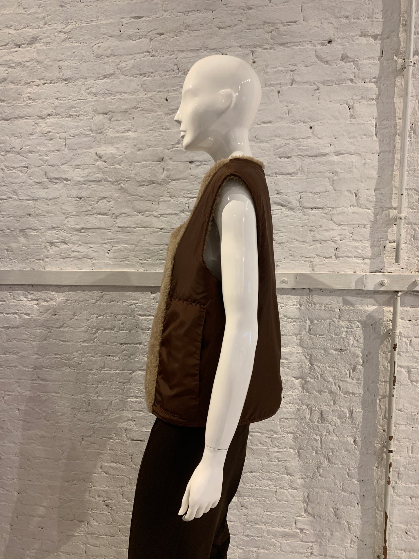 Maison Martin Margiela A/W 2011 men's reversible sheepskin gilet  showpiece