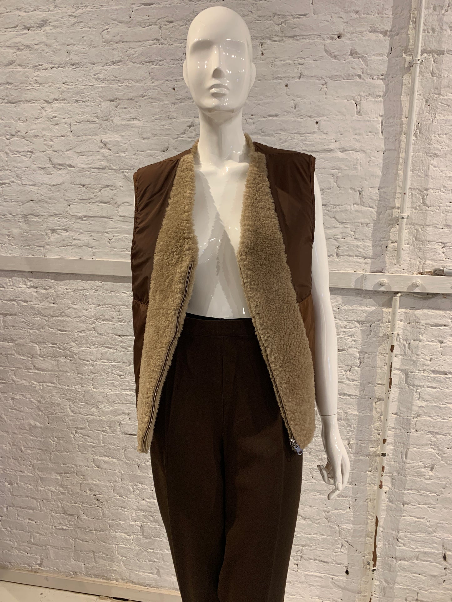 Maison Martin Margiela A/W 2011 men's reversible sheepskin gilet  showpiece