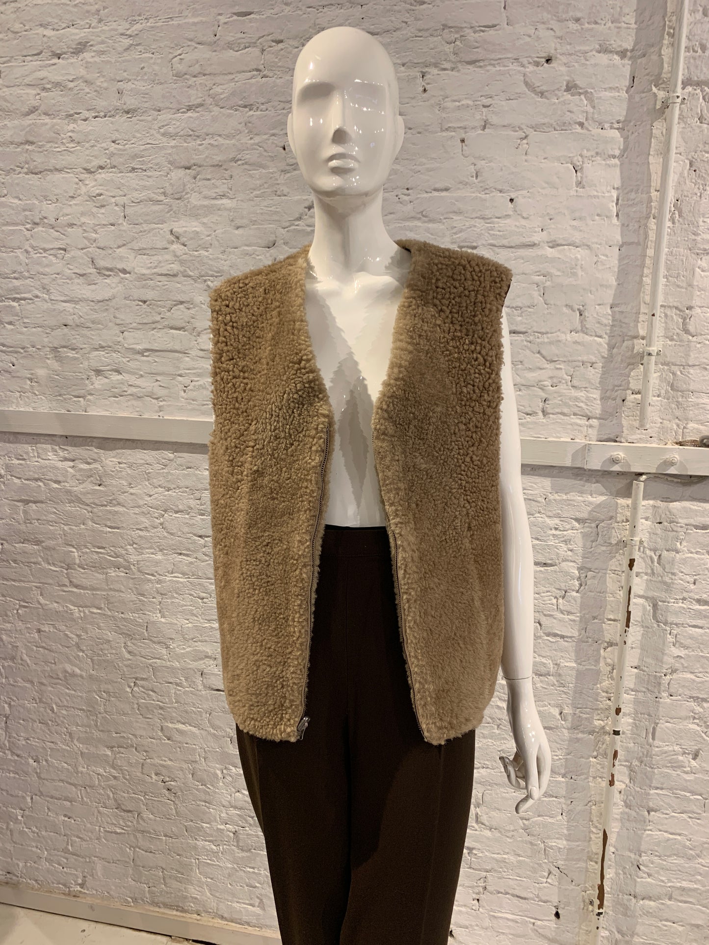 Maison Martin Margiela A/W 2011 men's reversible sheepskin gilet  showpiece