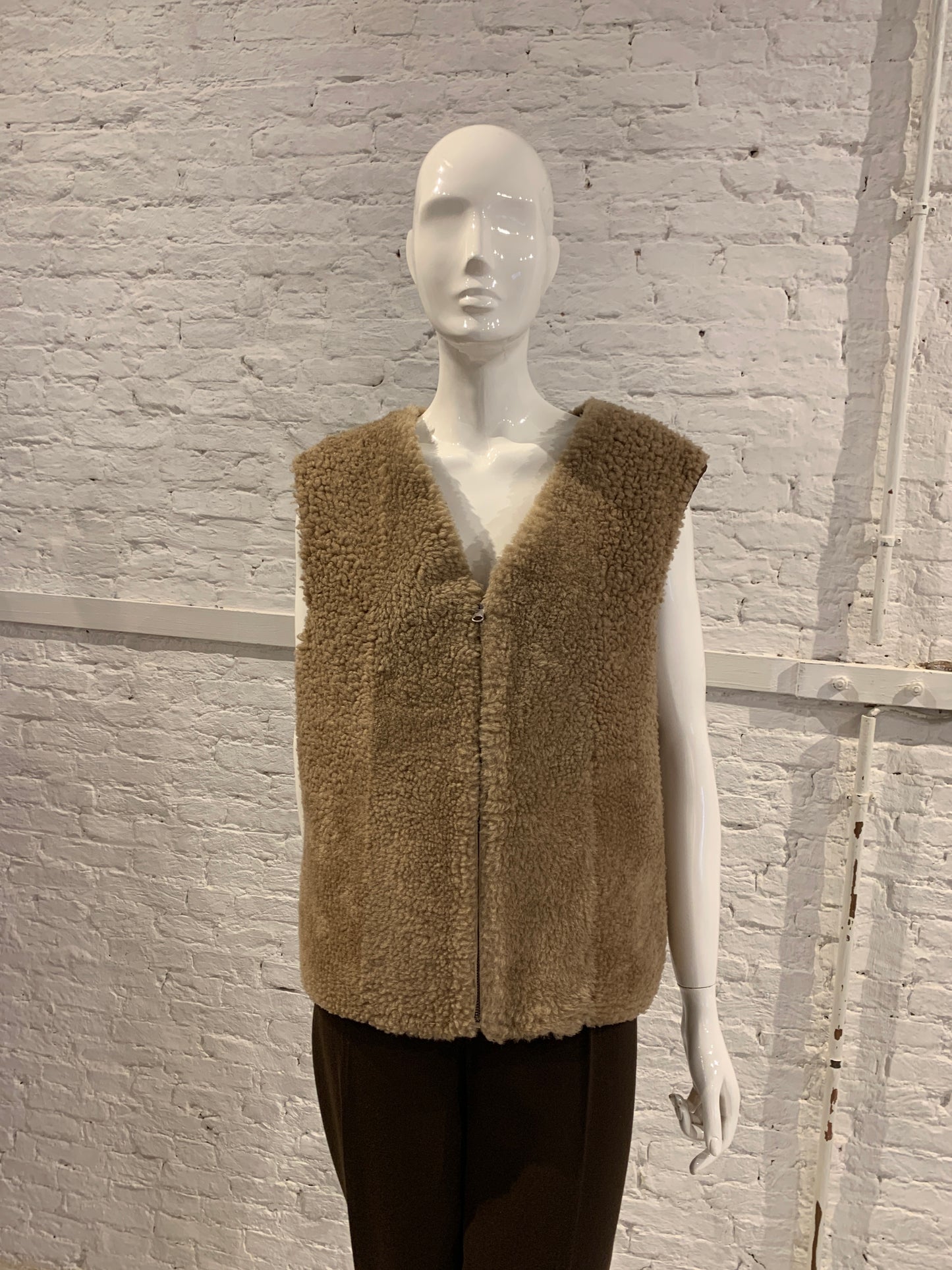 Maison Martin Margiela A/W 2011 men's reversible sheepskin gilet  showpiece