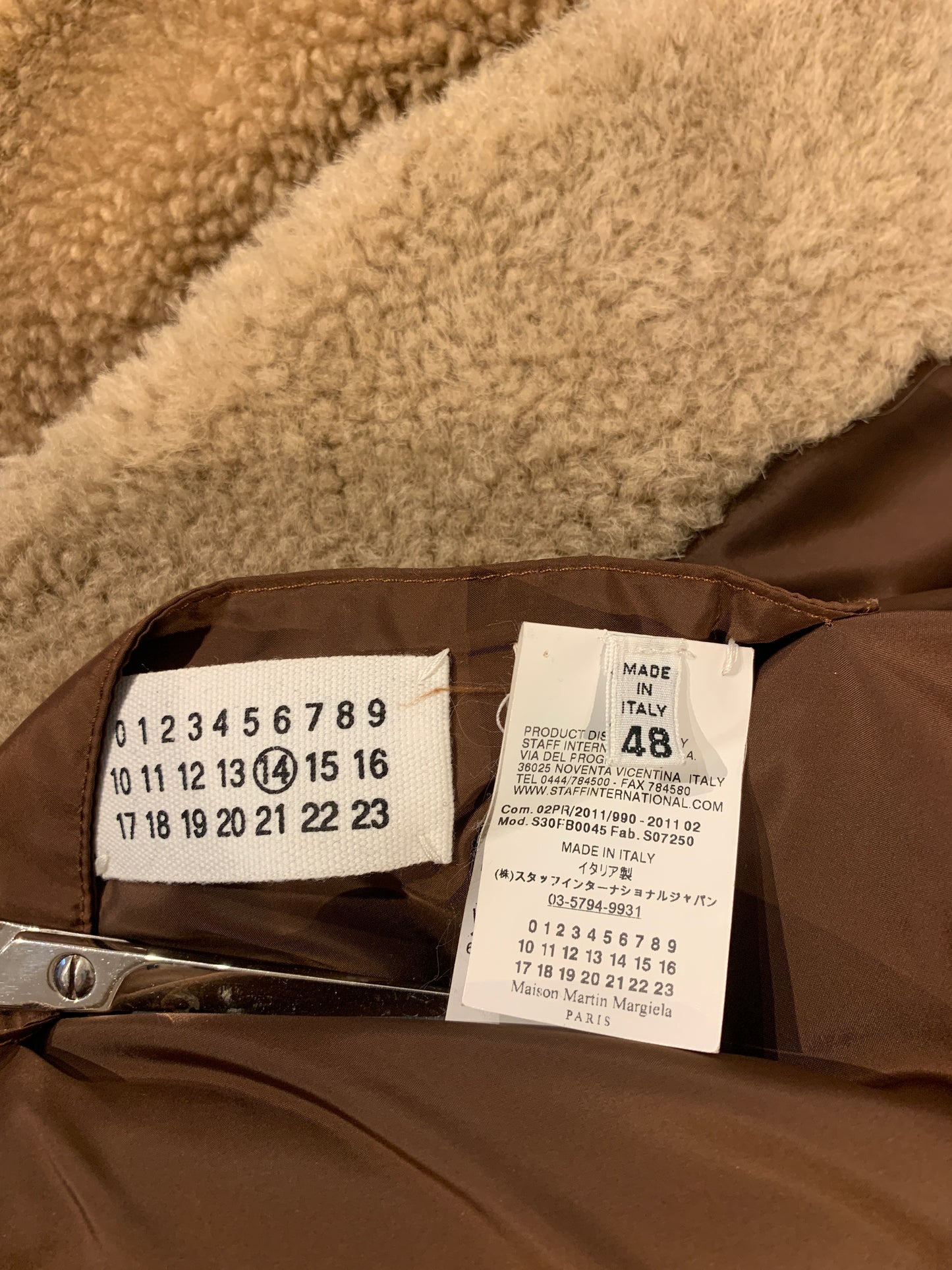 Maison Martin Margiela A/W 2011 men's reversible sheepskin gilet  showpiece