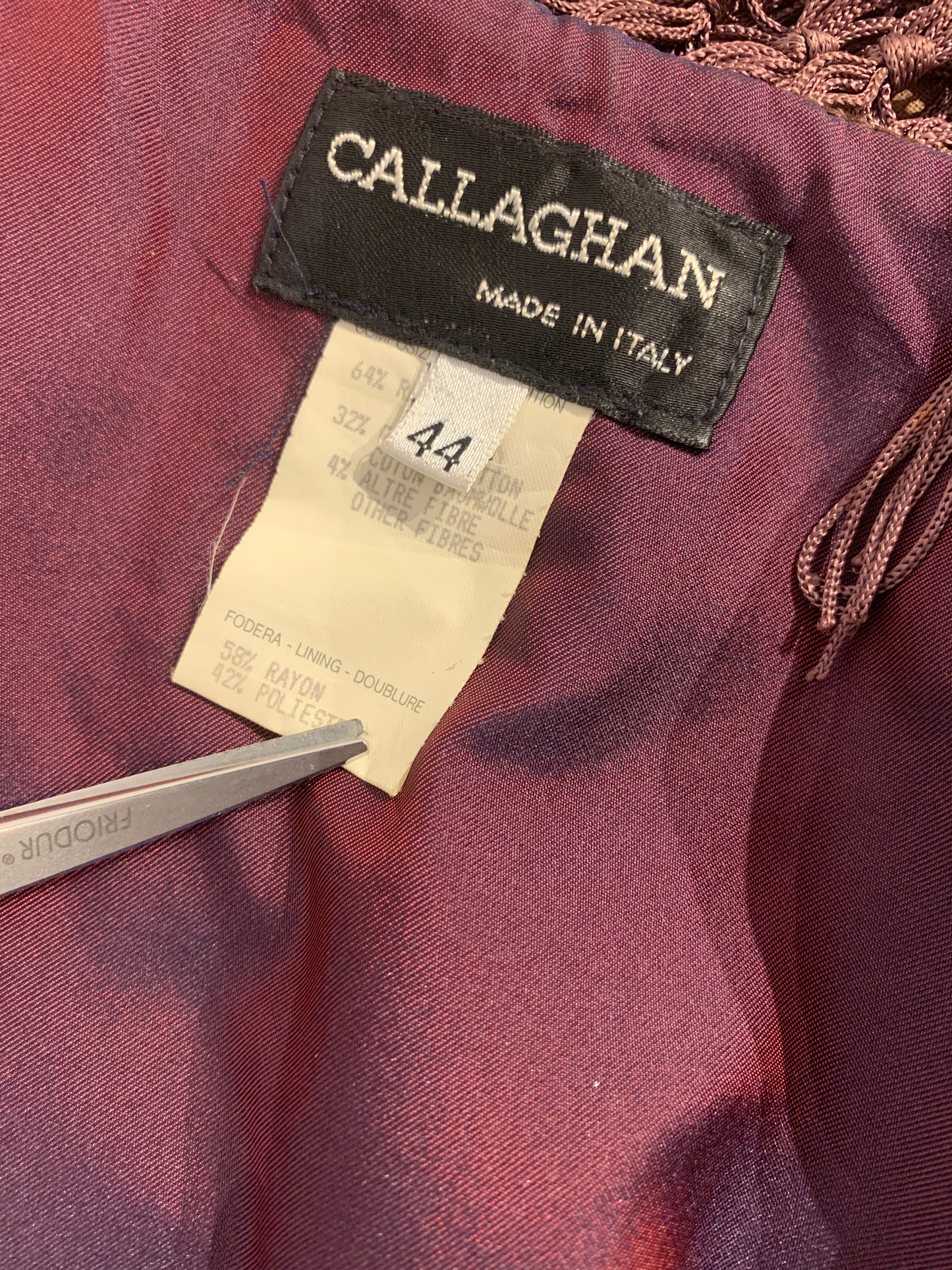 Rare Vintage Callaghan by Romeo Gigli Floral Embroidered Vest with Fringe Romantic Italy