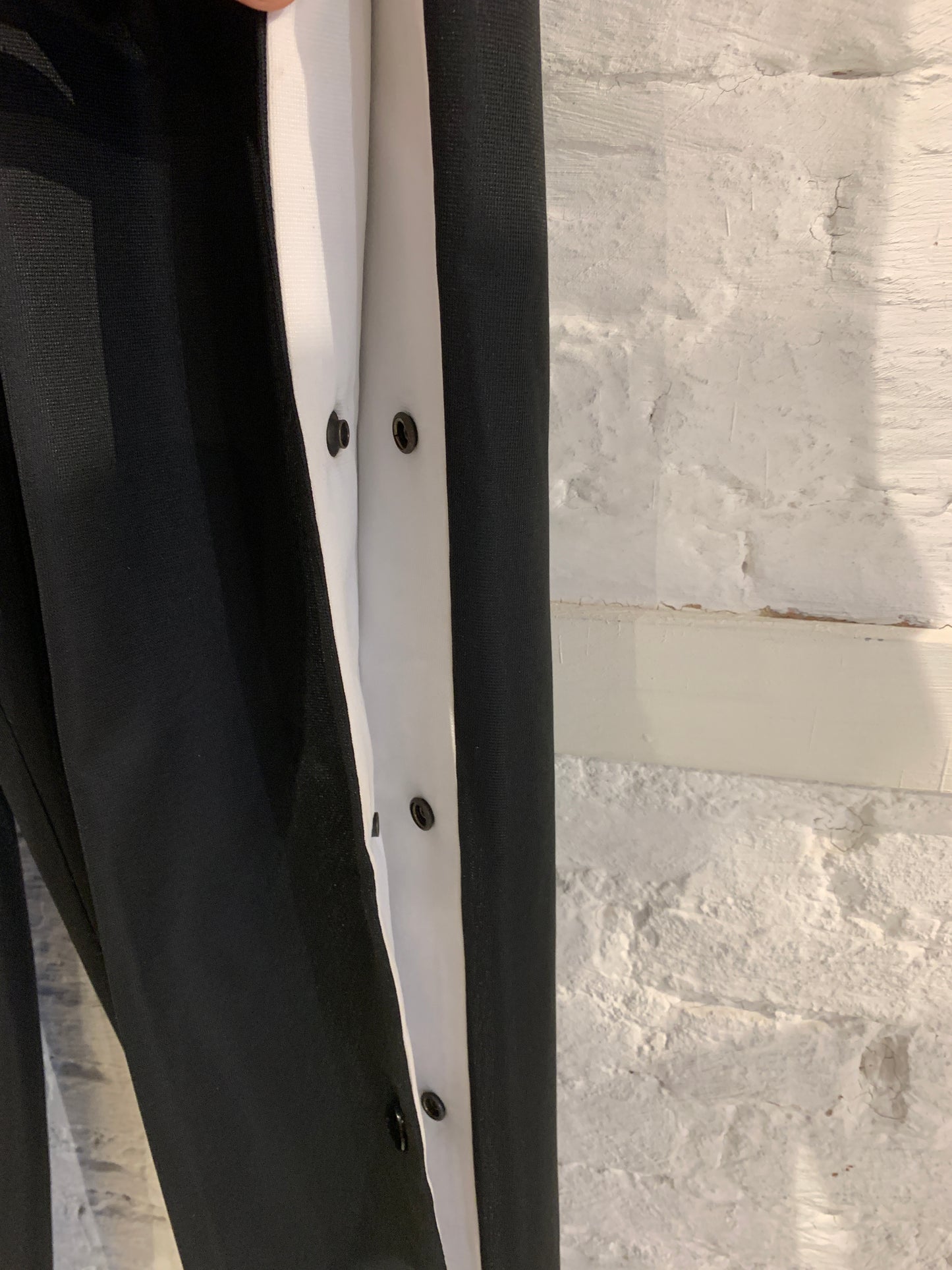 Raf Simons Spring Summer 2000 Summa Cum Laude Colection Black Trousers with side snap button detail