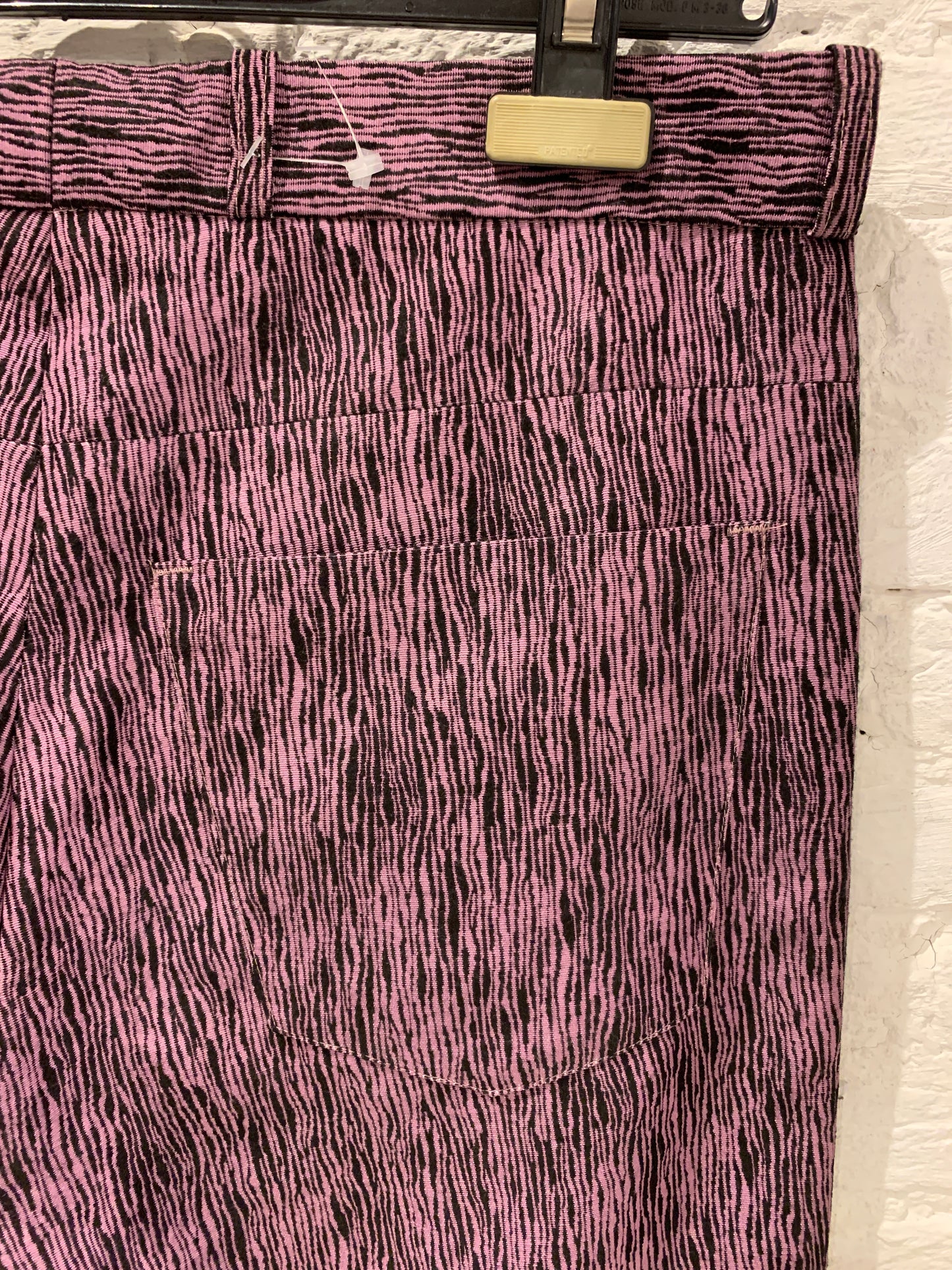 Raf Simons S/S 1998 Black Palms Collection Zebra Print Skinn Trousers Show Piece