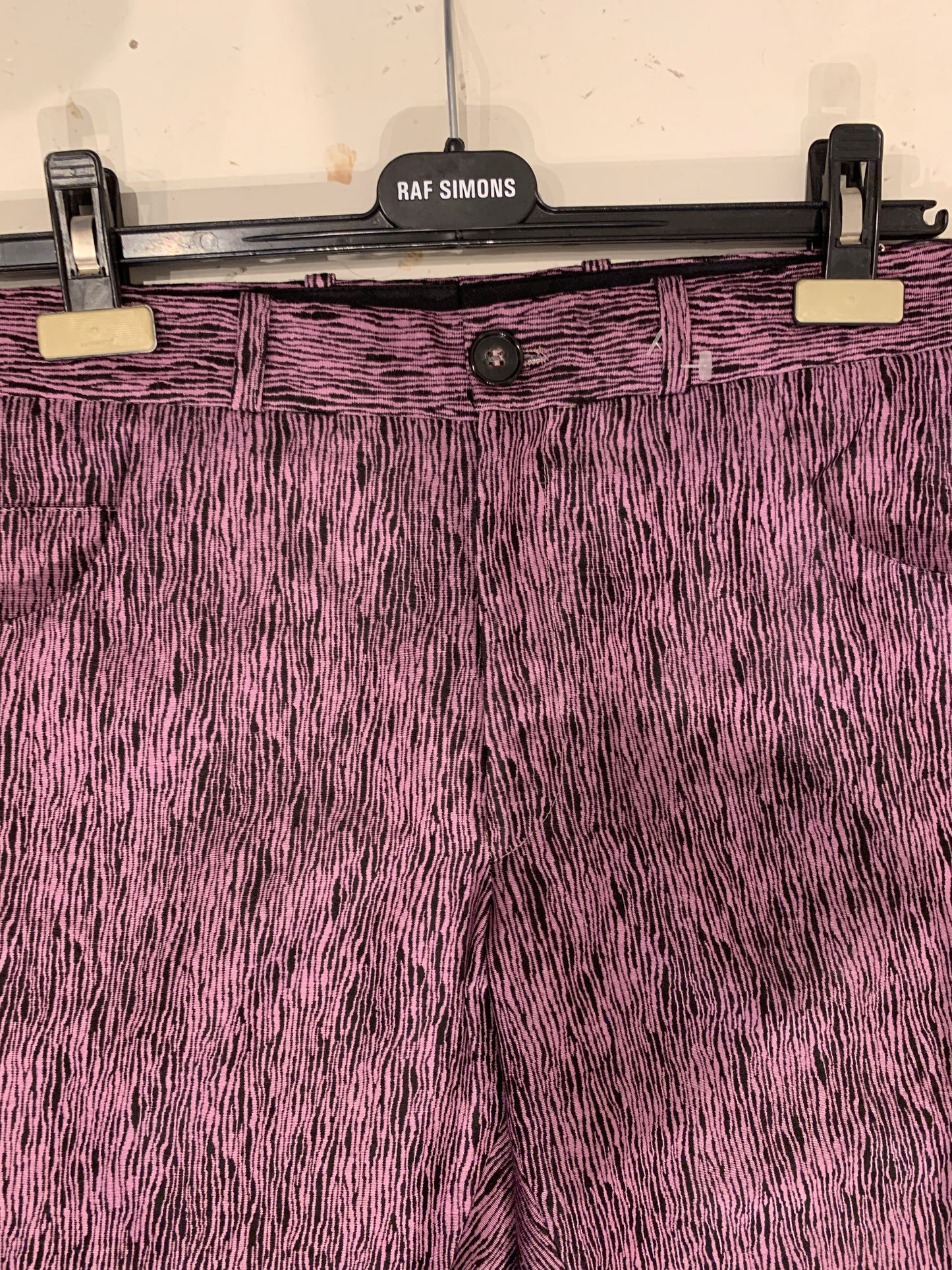 Raf Simons S/S 1998 Black Palms Collection Zebra Print Skinn Trousers Show Piece