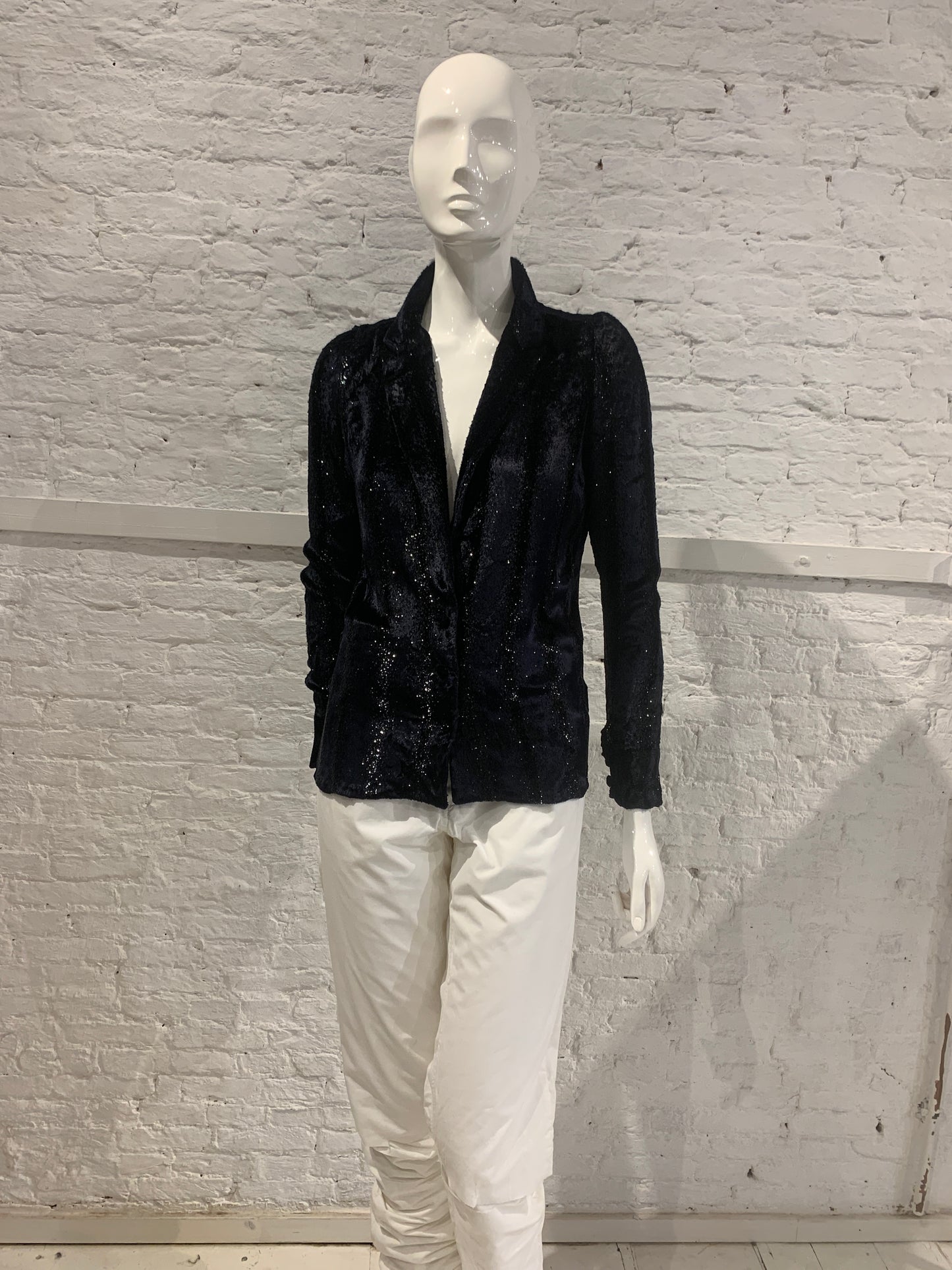 Jurgi Persoons Rare 90s/00 Black Velvet Metallic Thread Shirt/jacket