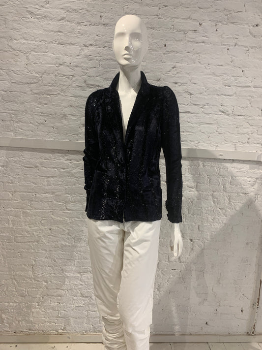Jurgi Persoons Rare 90s/00 Black Velvet Metallic Thread Shirt/jacket