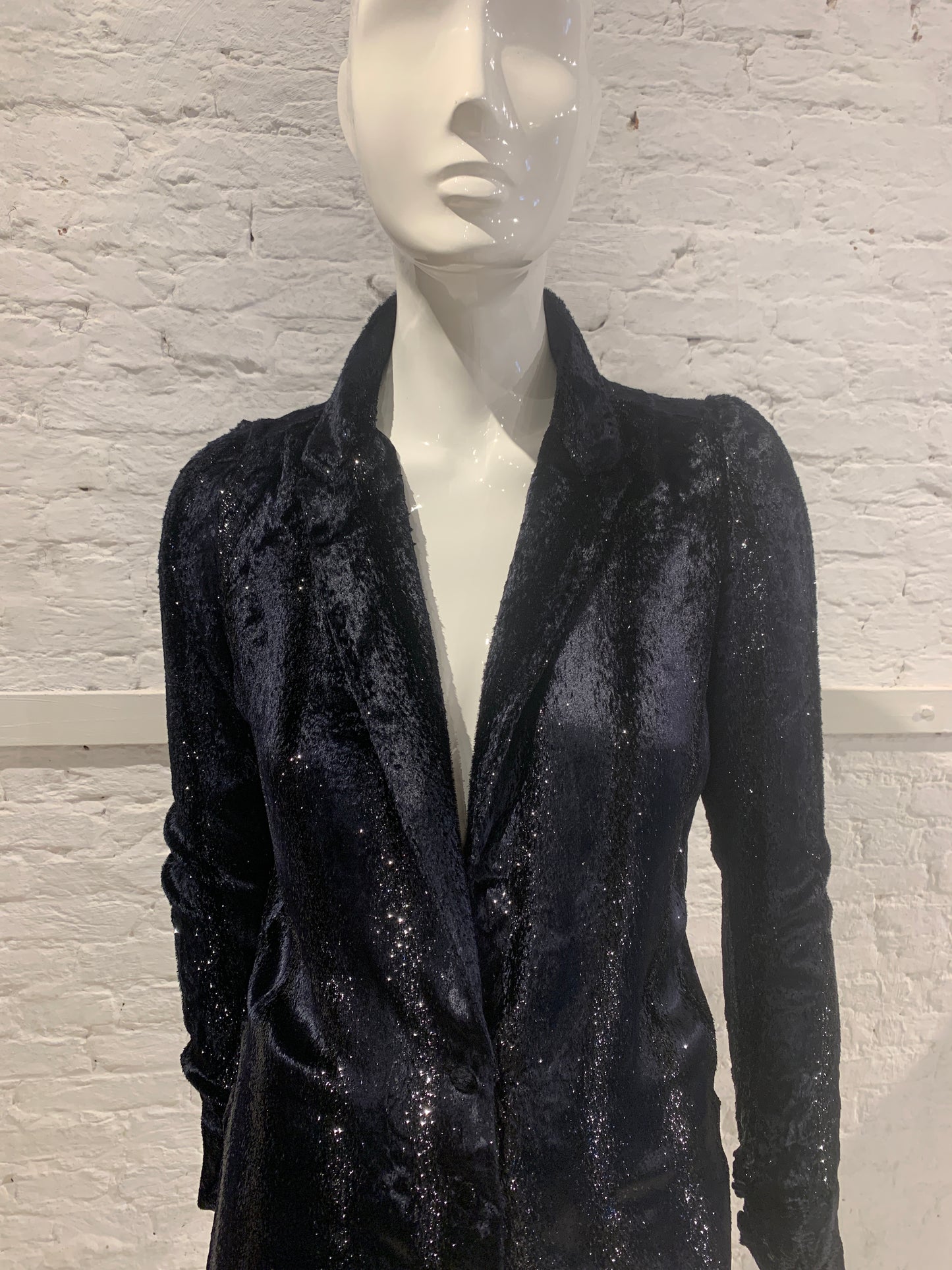 Jurgi Persoons Rare 90s/00 Black Velvet Metallic Thread Shirt/jacket