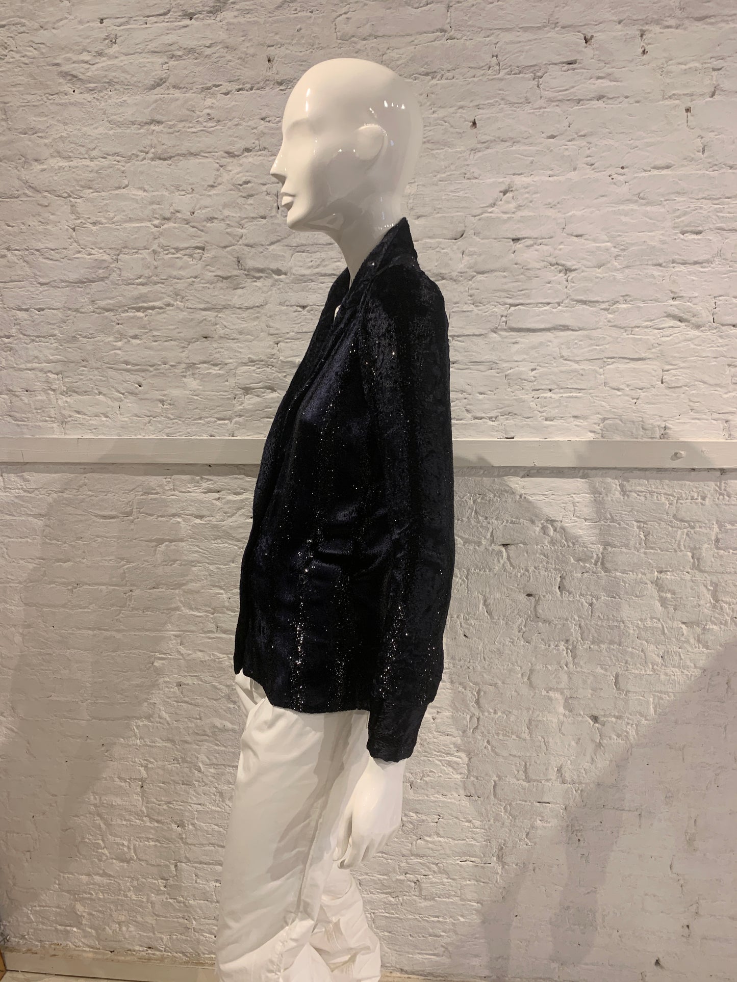 Jurgi Persoons Rare 90s/00 Black Velvet Metallic Thread Shirt/jacket