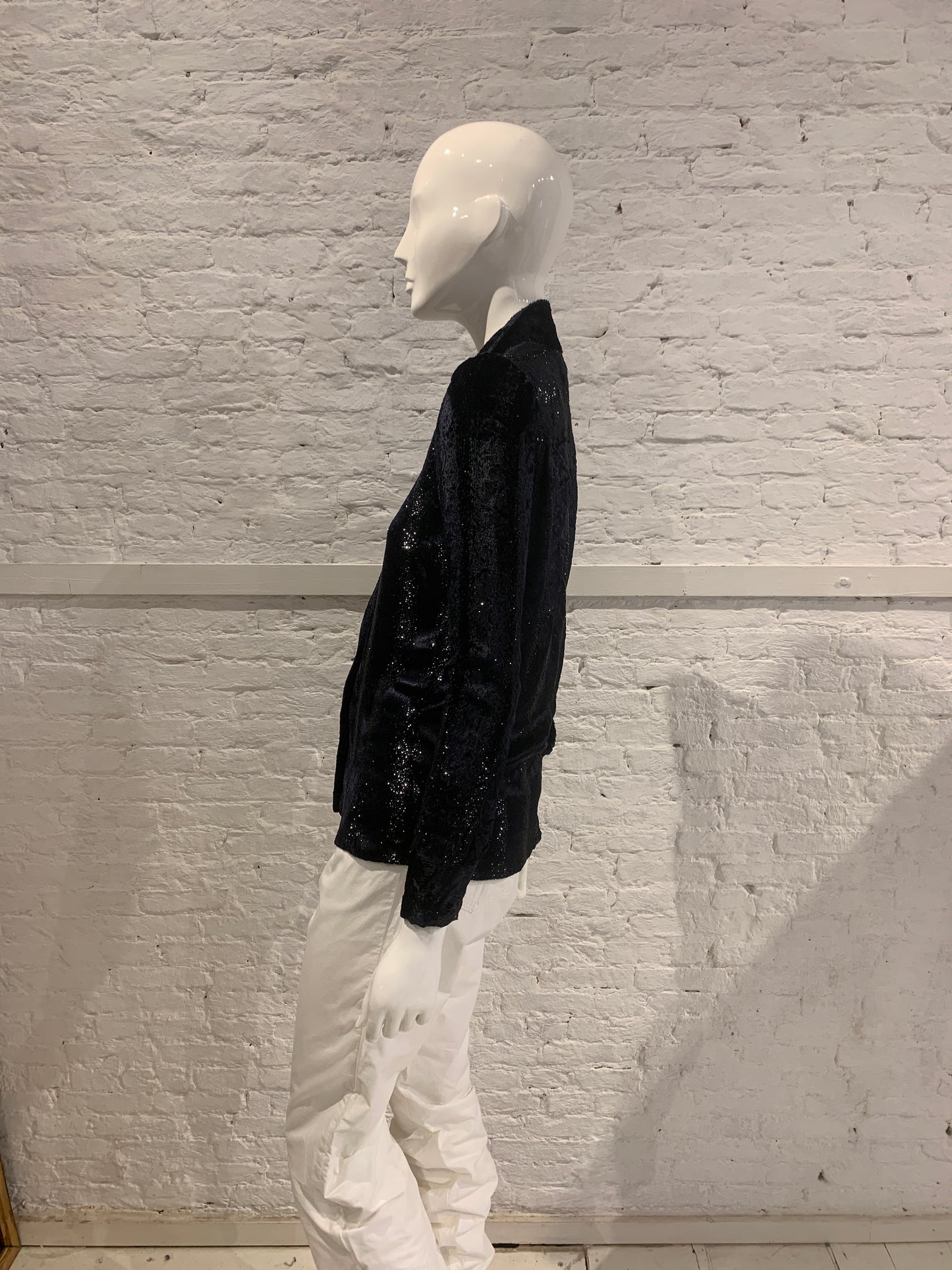 Jurgi Persoons Rare 90s/00 Black Velvet Metallic Thread Shirt/jacket