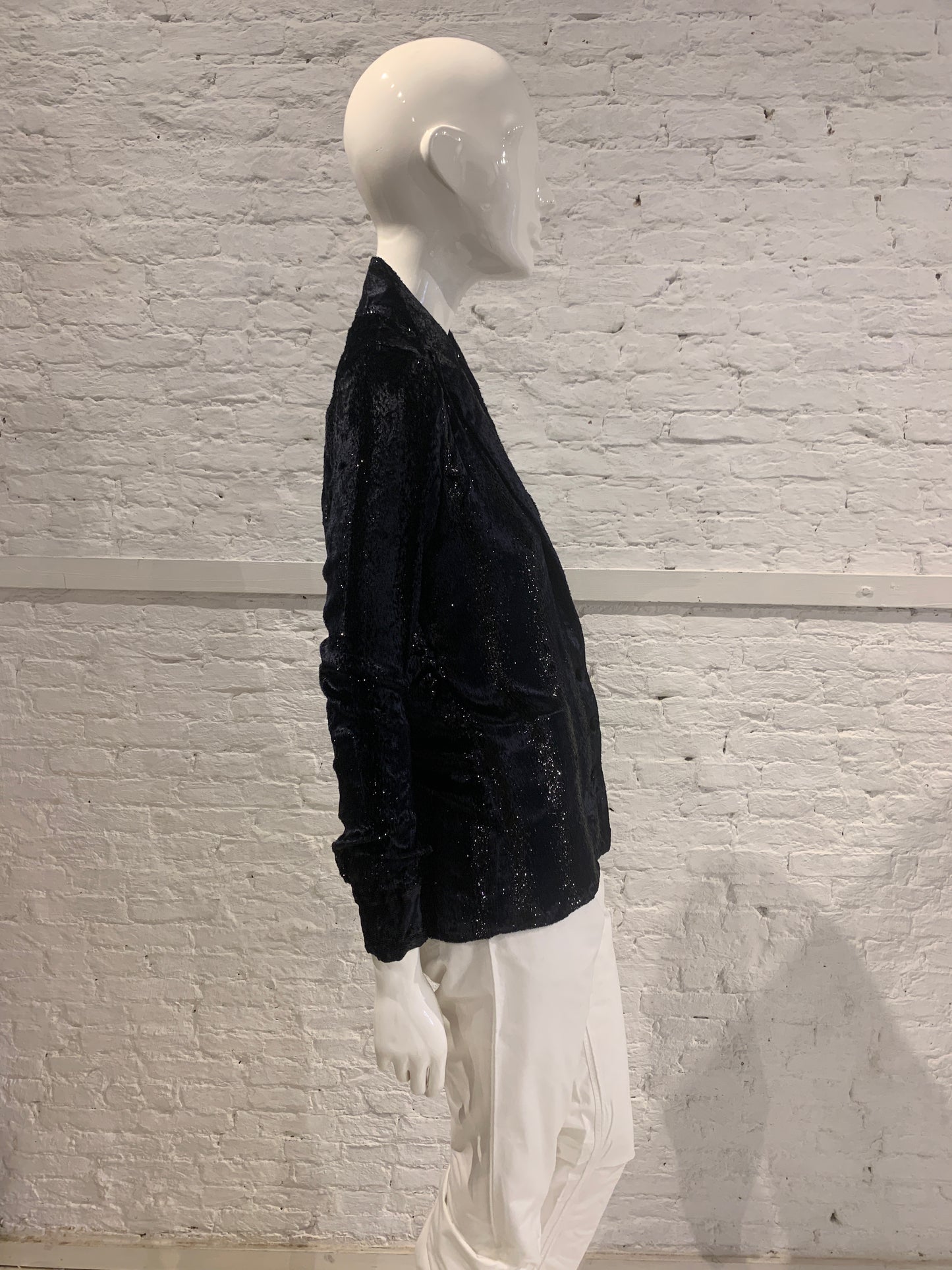 Jurgi Persoons Rare 90s/00 Black Velvet Metallic Thread Shirt/jacket