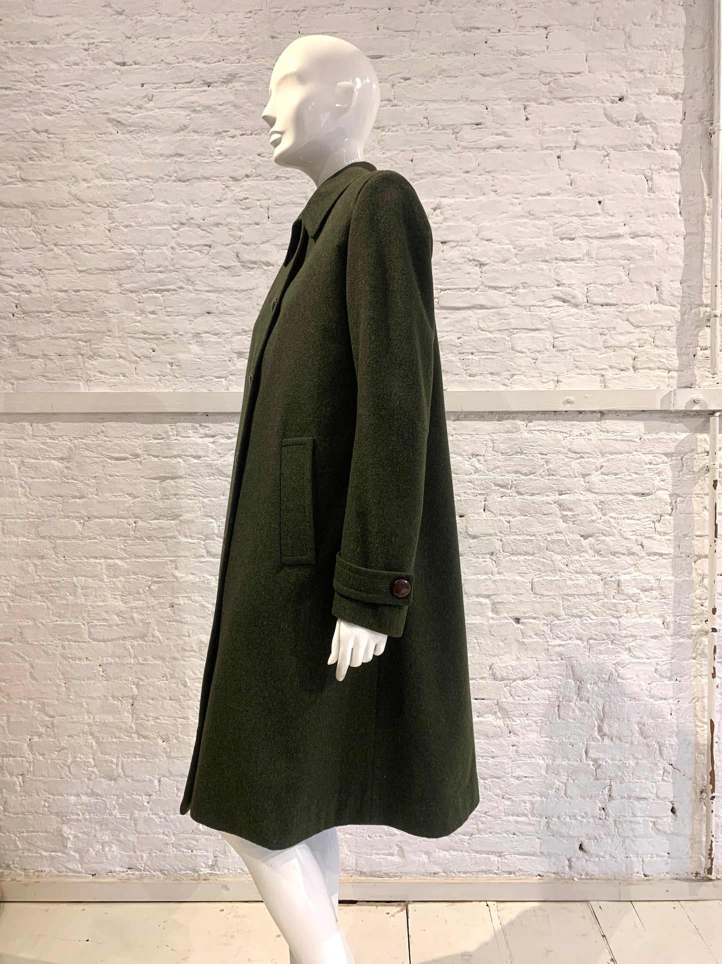 Vintage Veronique Branquinho Army Green Wool Princess Coat