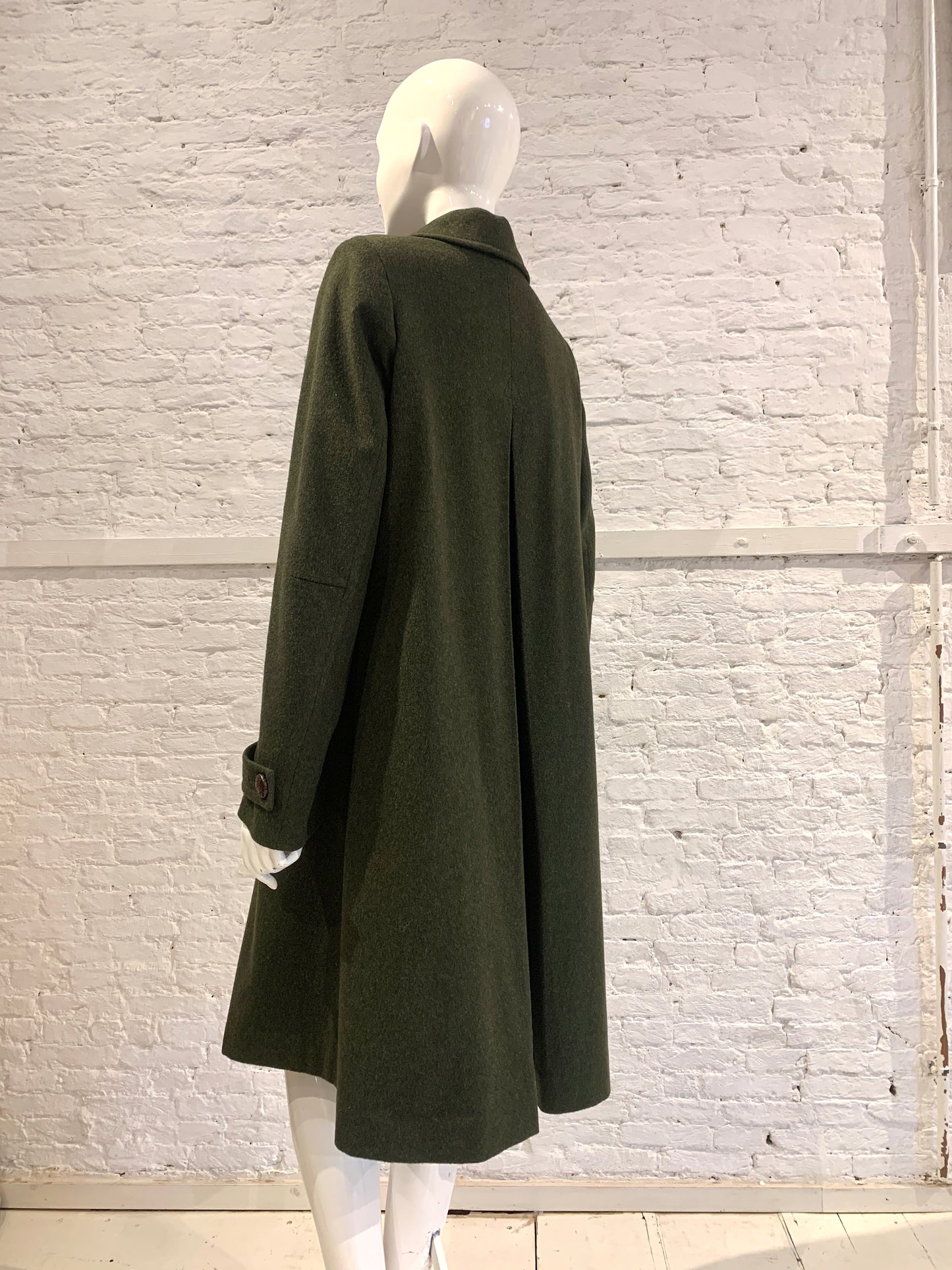 Vintage Veronique Branquinho Army Green Wool Princess Coat