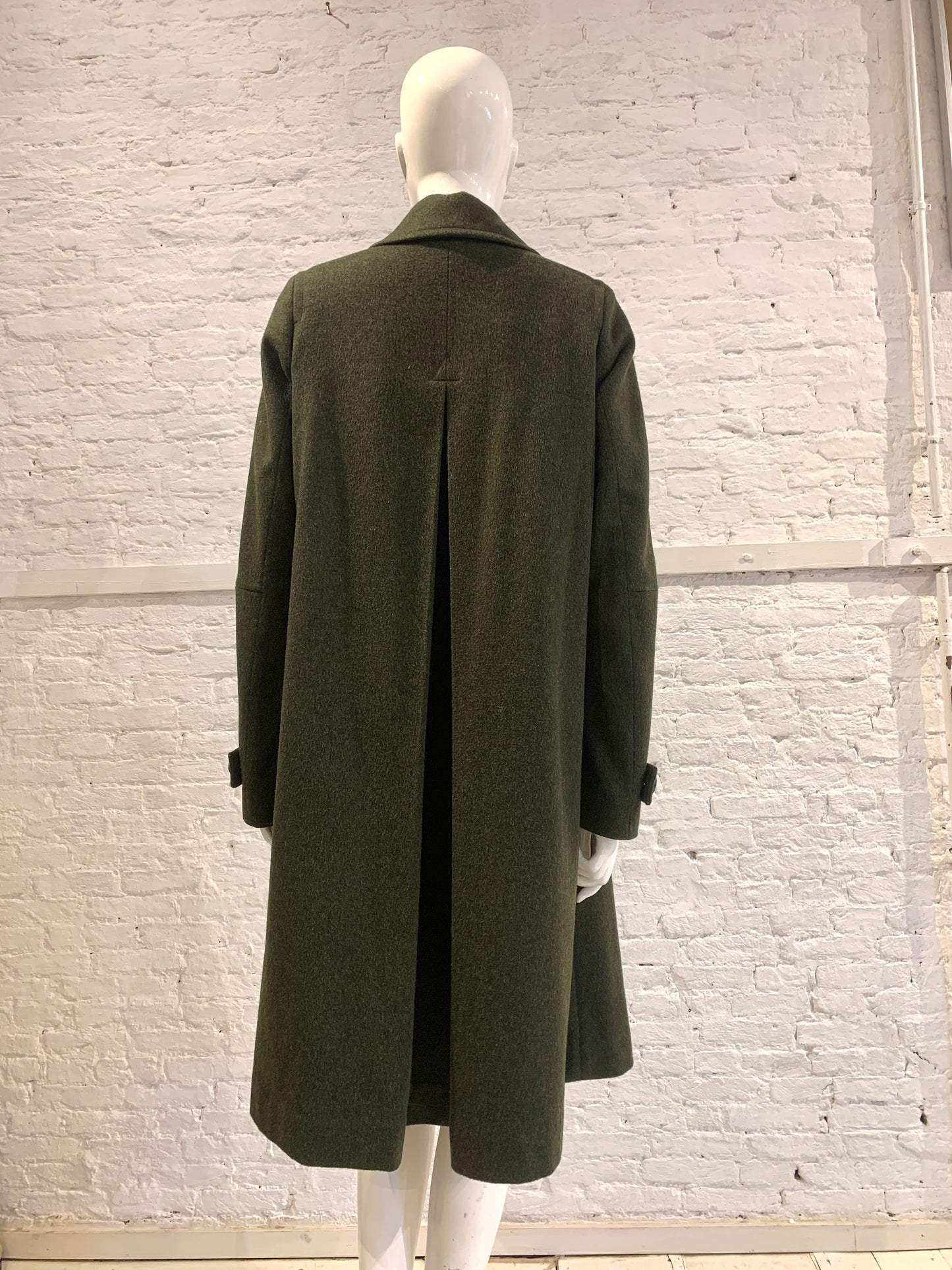 Vintage Veronique Branquinho Army Green Wool Princess Coat