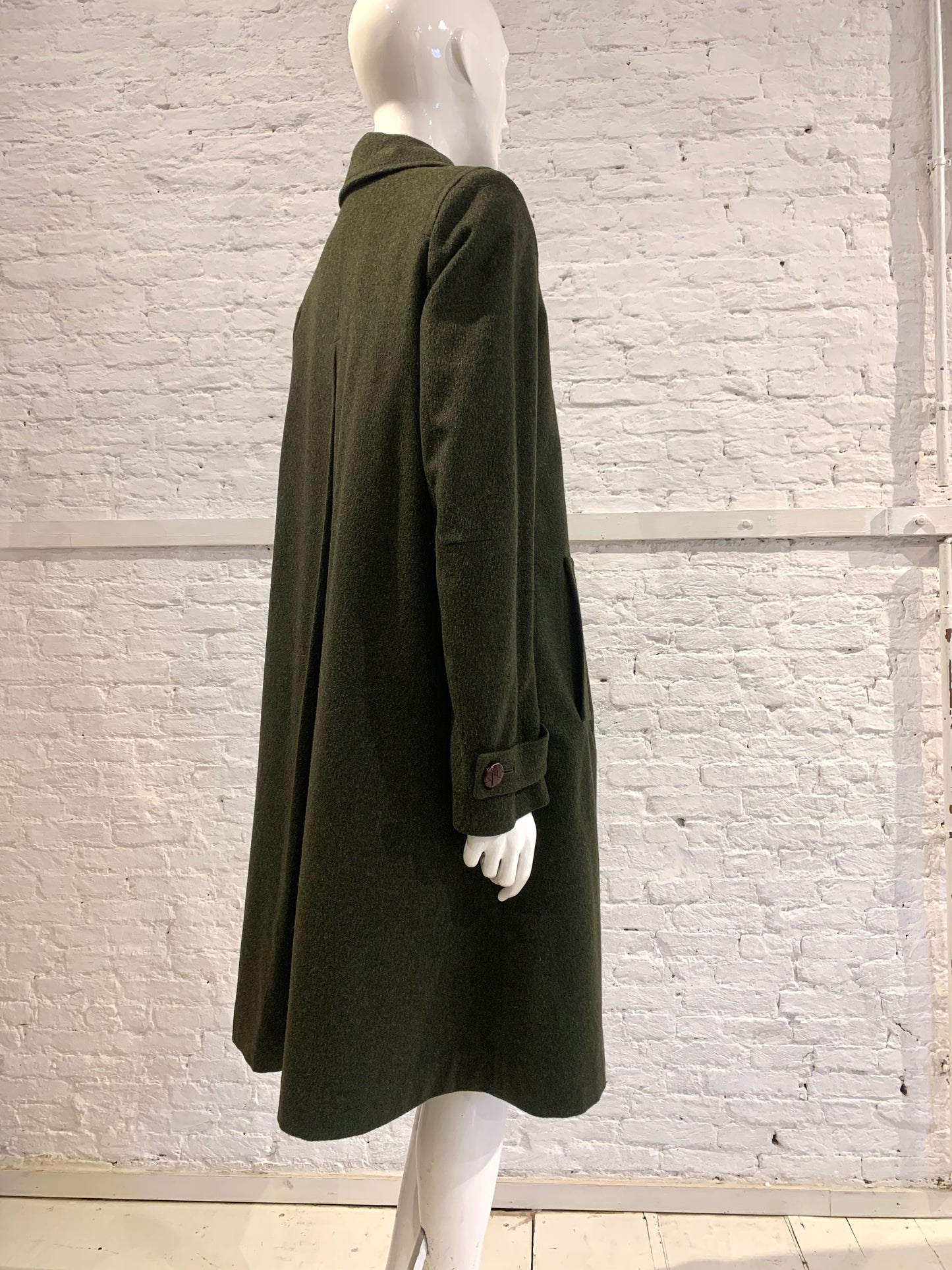 Vintage Veronique Branquinho Army Green Wool Princess Coat