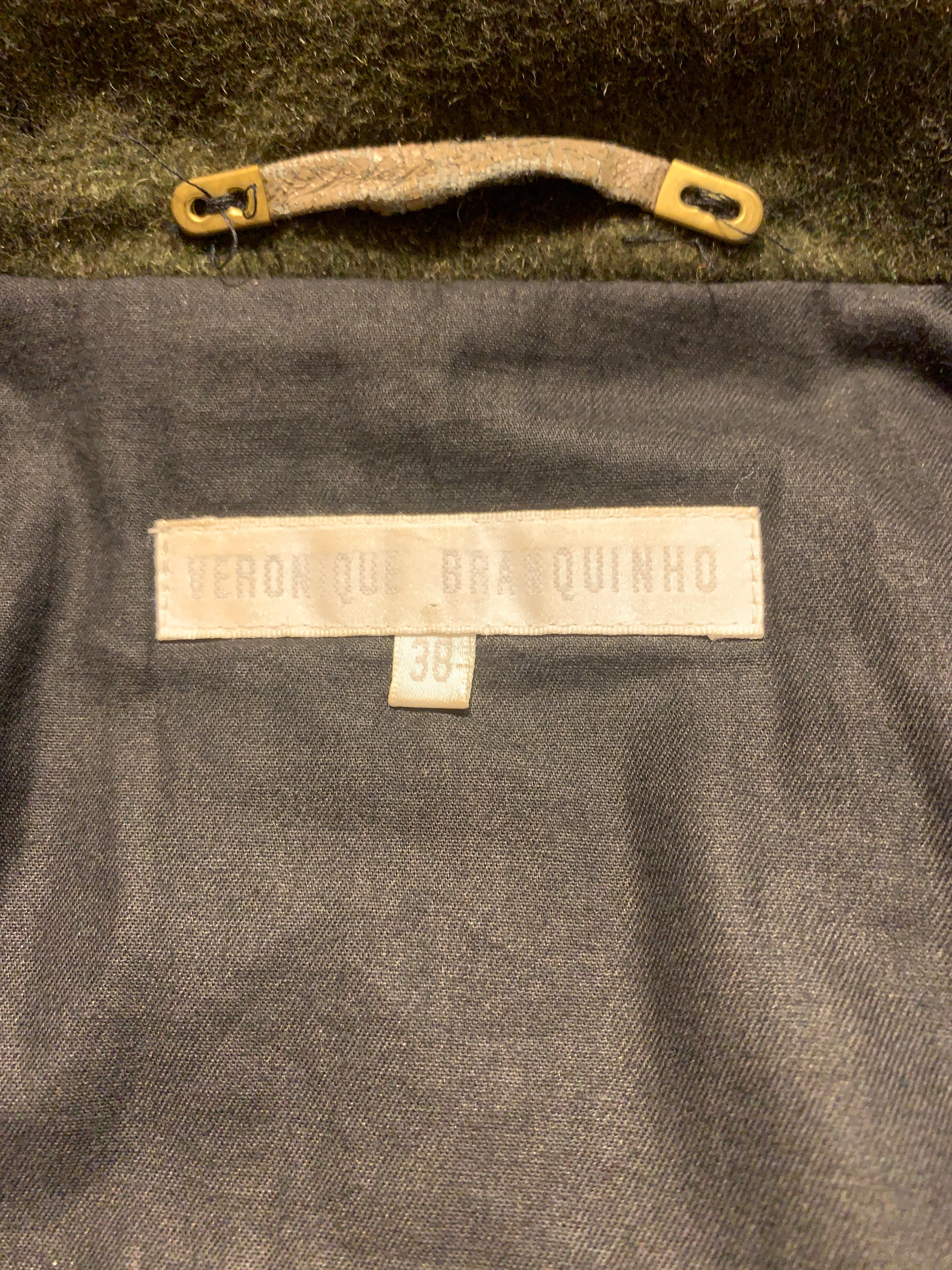 Vintage Veronique Branquinho Army Green Wool Princess Coat