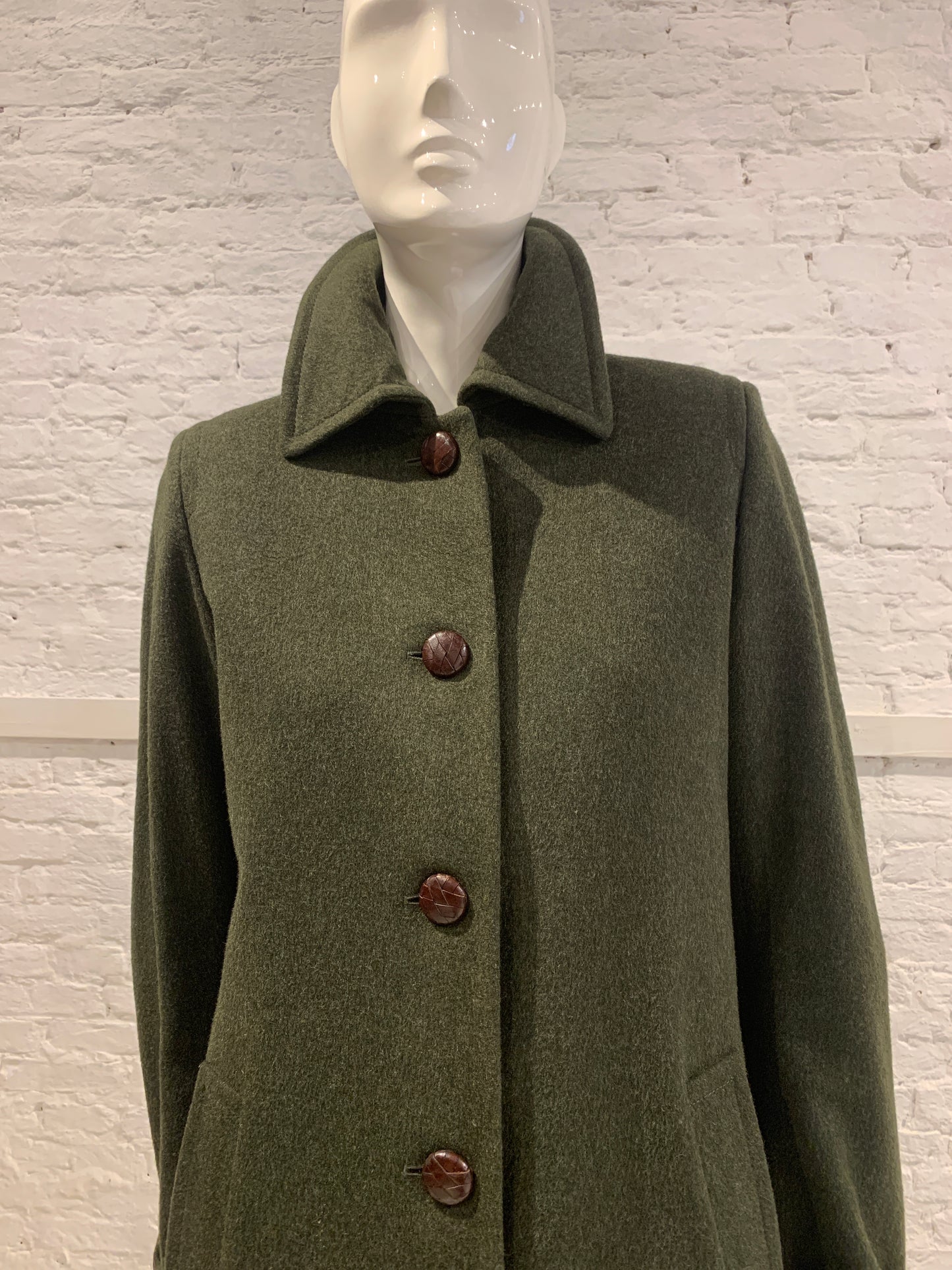 Vintage Veronique Branquinho Army Green Wool Princess Coat