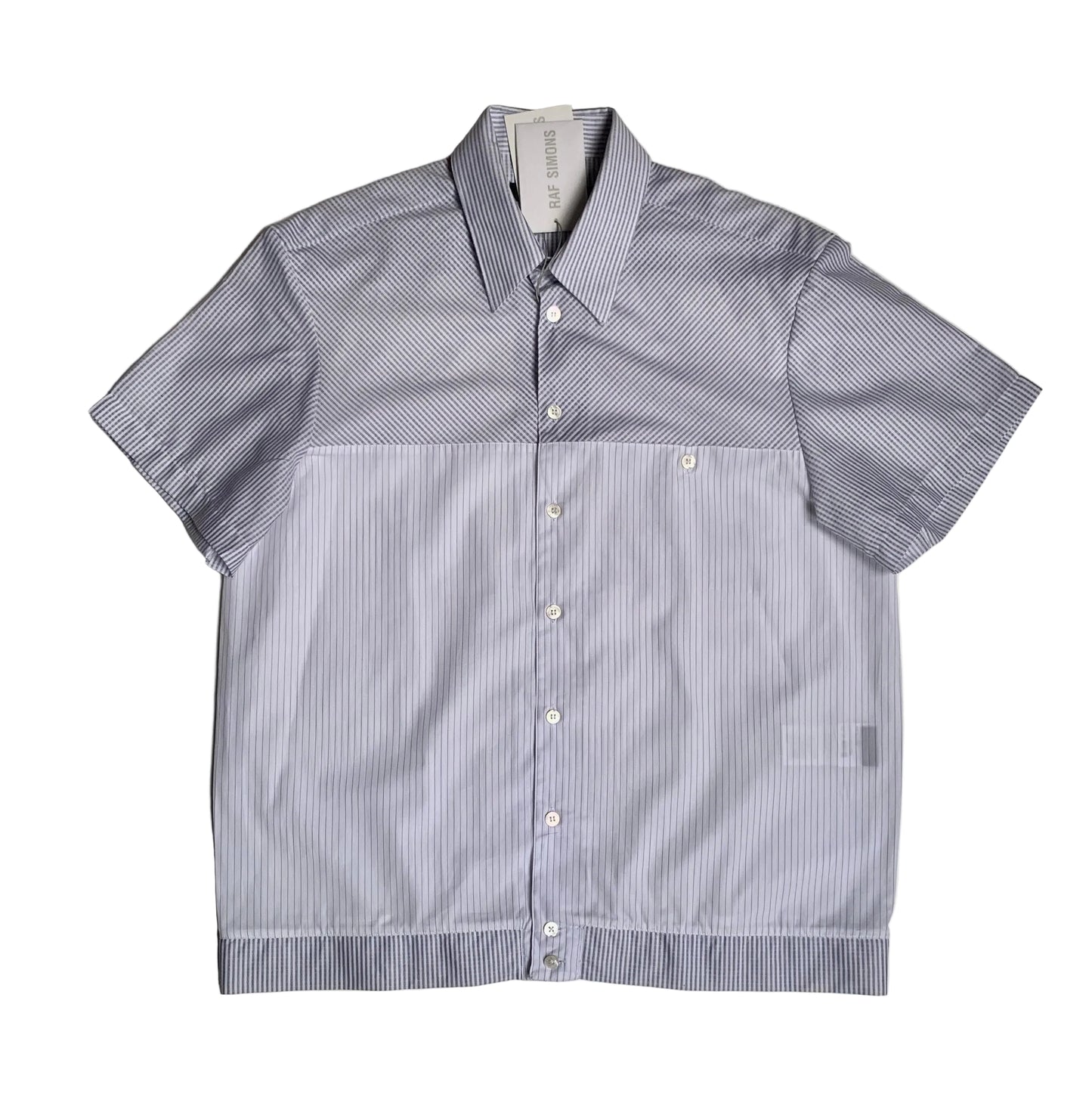 Raf Simons Spring Summer 2007 cotton short sleeve patchwork shirt NWT