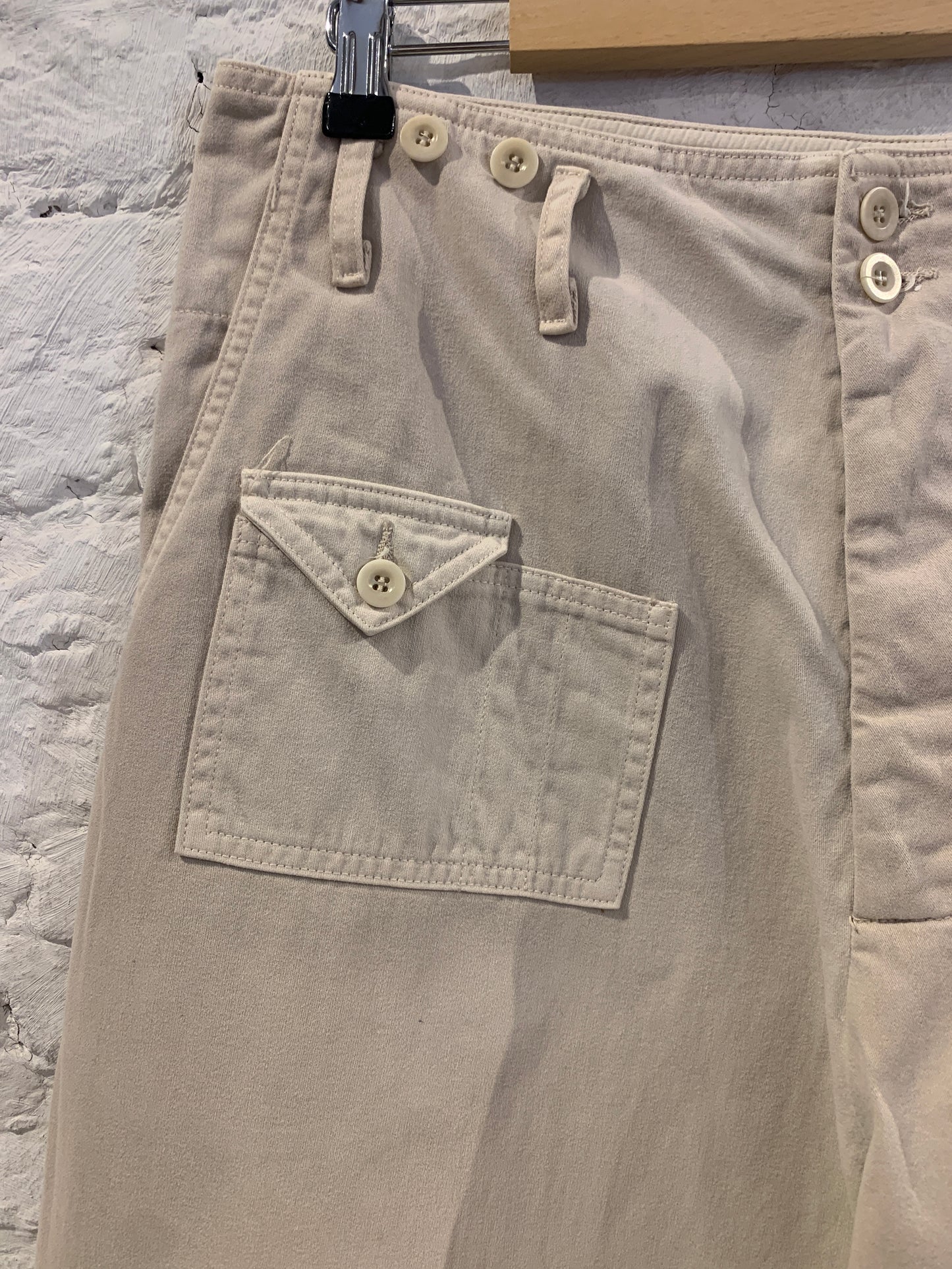 Katharine Hamnett  1980s Cotton Multi-Pocket Cargo Work Trousers