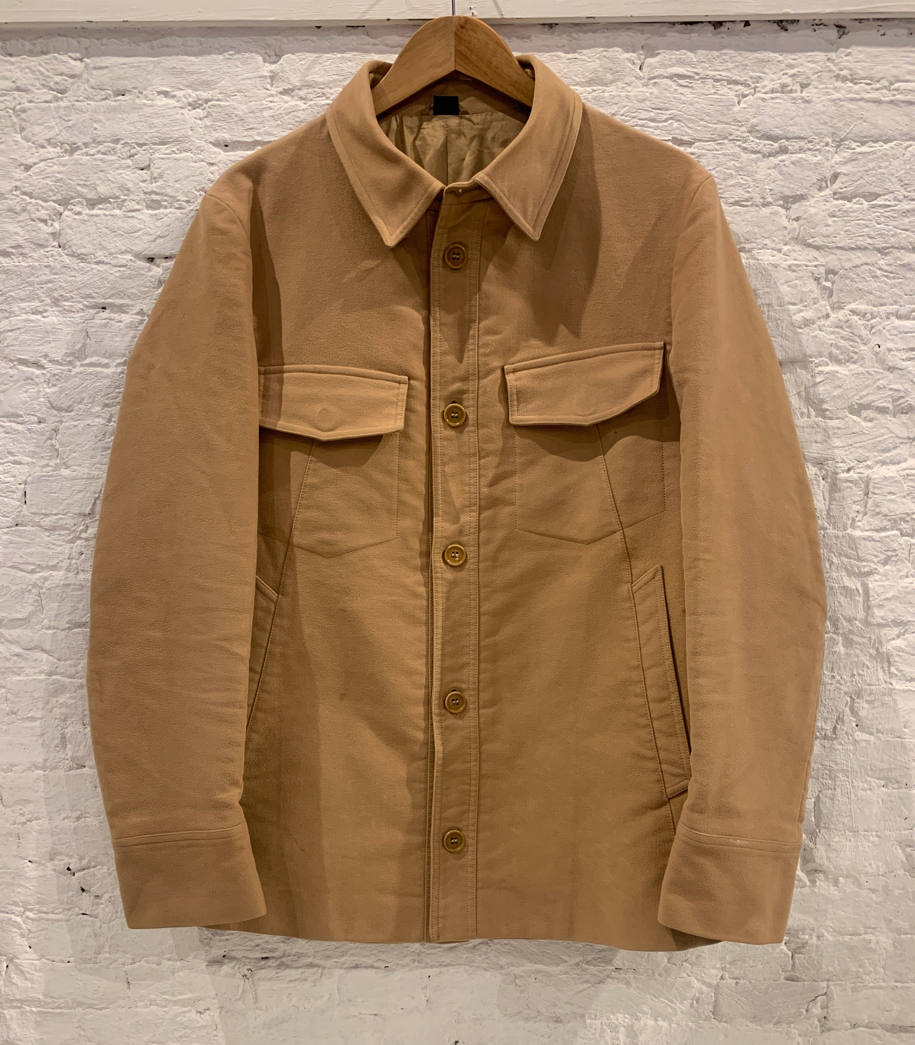 Helmut Lang Vintage 1990's Tailored Camel Moleskin Jacket