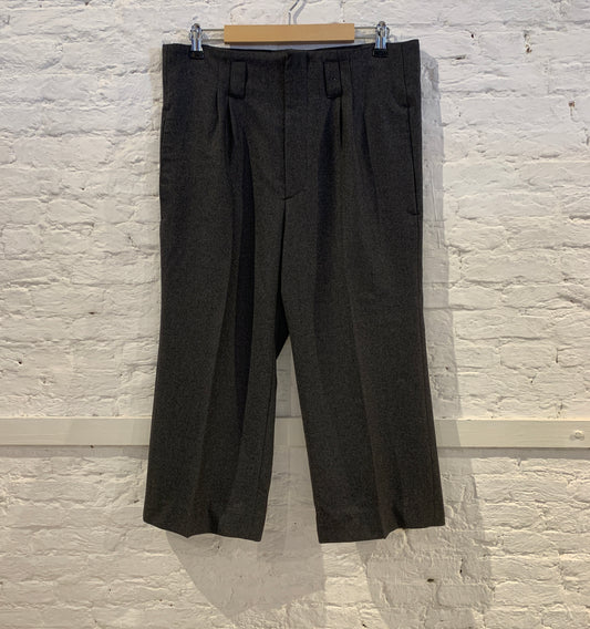 Raf Simons, A/W 2000/2001 Confusion Collection Wool Pleated 3/4 Short Trousers