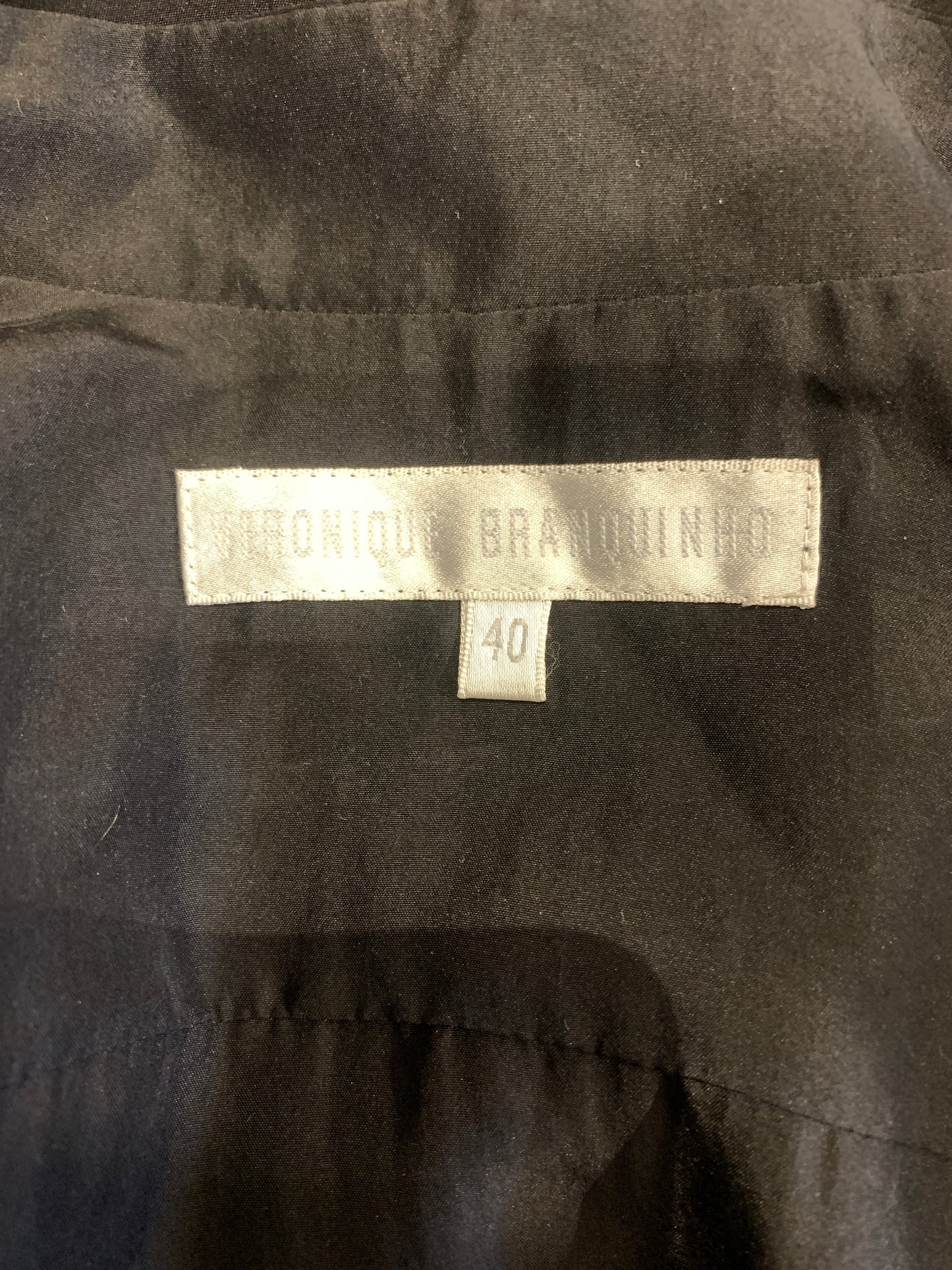 Veronique Branquinho Black Silk Dress-Jumpsuit Hybrid Early 2000s Size 40