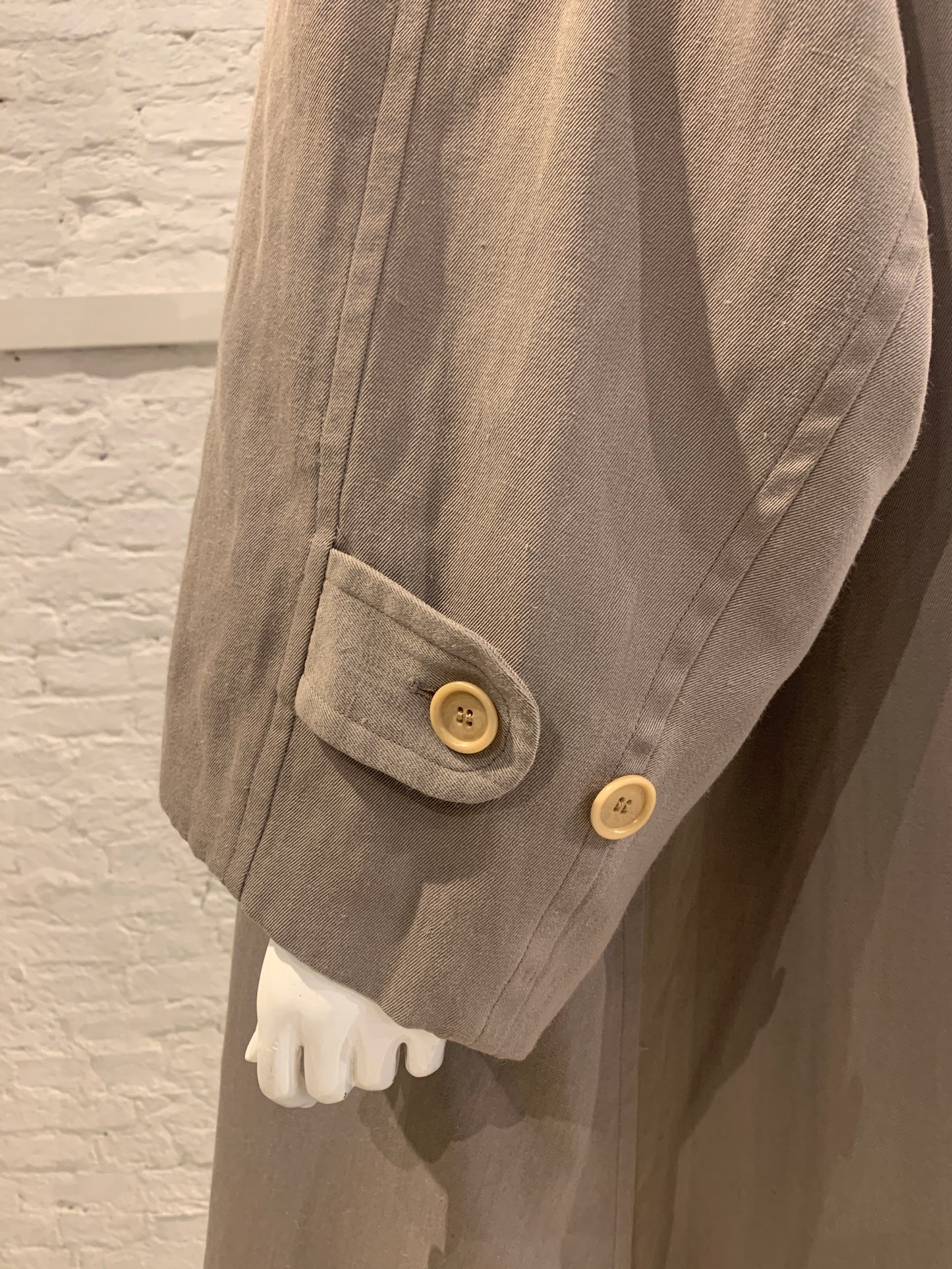 Katharine Hamnett Mens 1980s Oversized military coat with faux fur collar