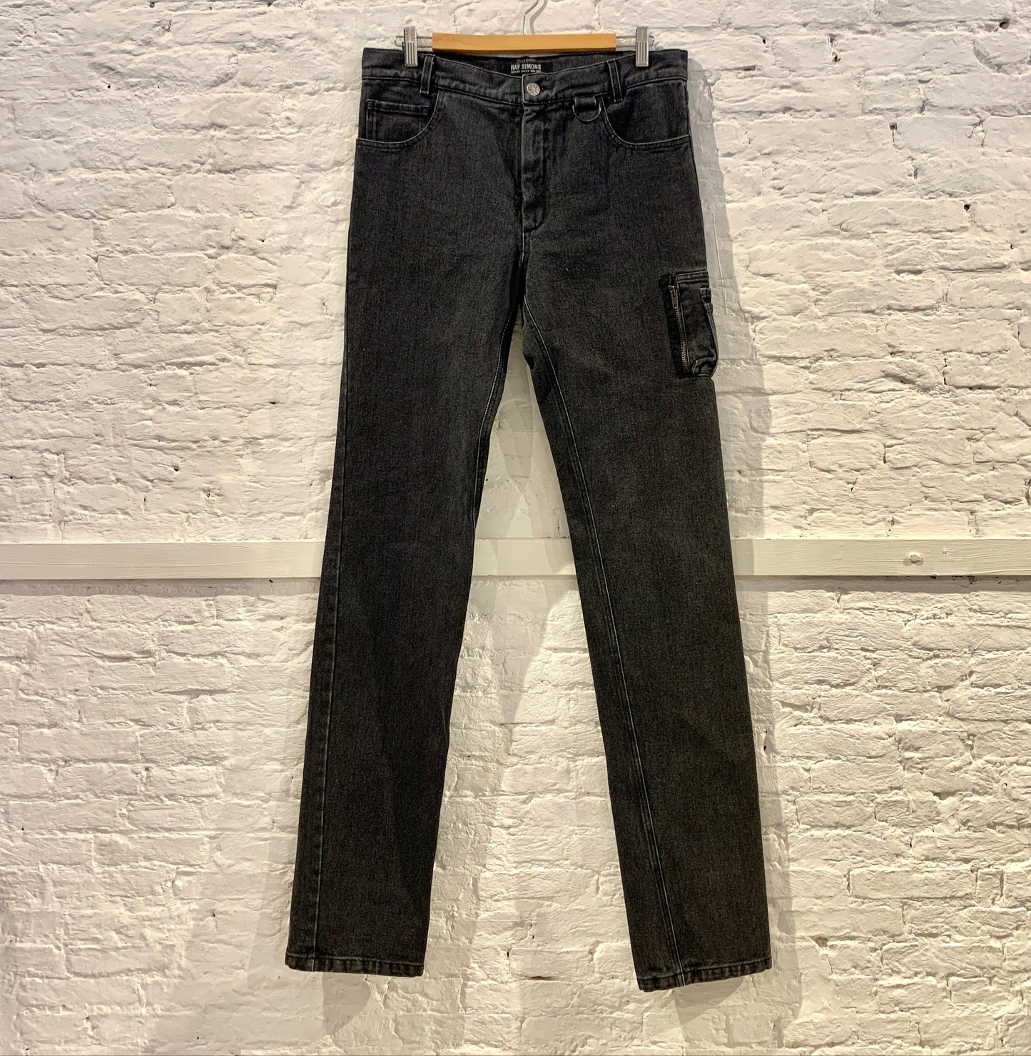 Raf Simons A/W 2004/05 Grey MA-1 Jeans with zip pocket