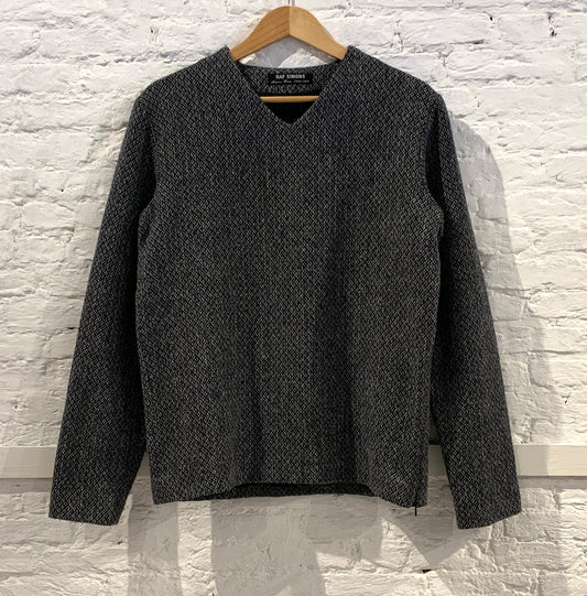 Raf Simons, A/W 1999/2000 Disorder-Incubation-Isolation Wool V-neck Knit Top