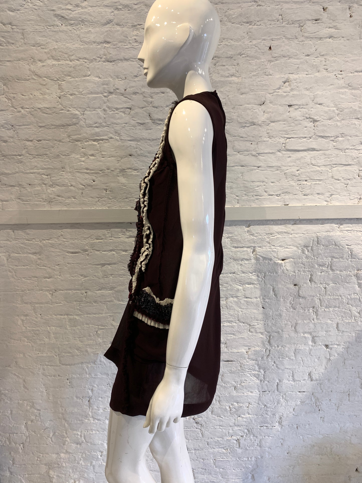 Comme des Garçons Tricot A/W 2006 Semi Sheer Embellished Ruffle Dress
