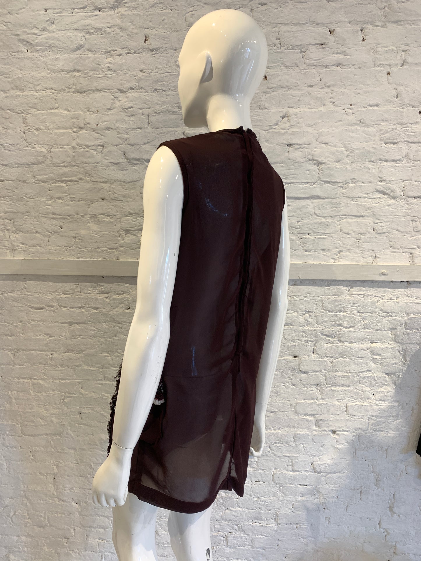Comme des Garçons Tricot A/W 2006 Semi Sheer Embellished Ruffle Dress