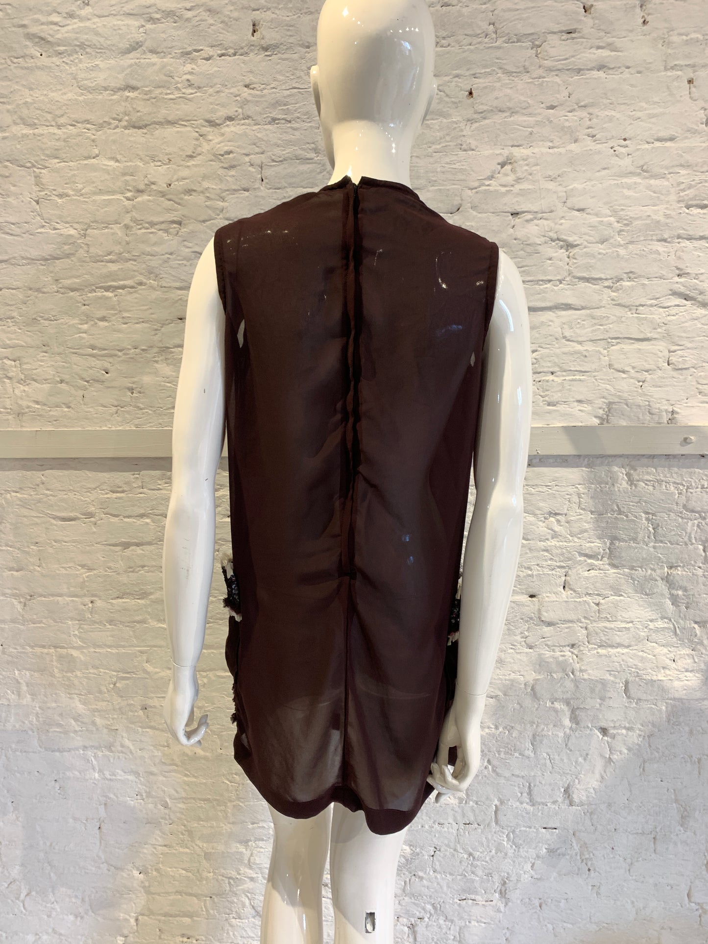 Comme des Garçons Tricot A/W 2006 Semi Sheer Embellished Ruffle Dress